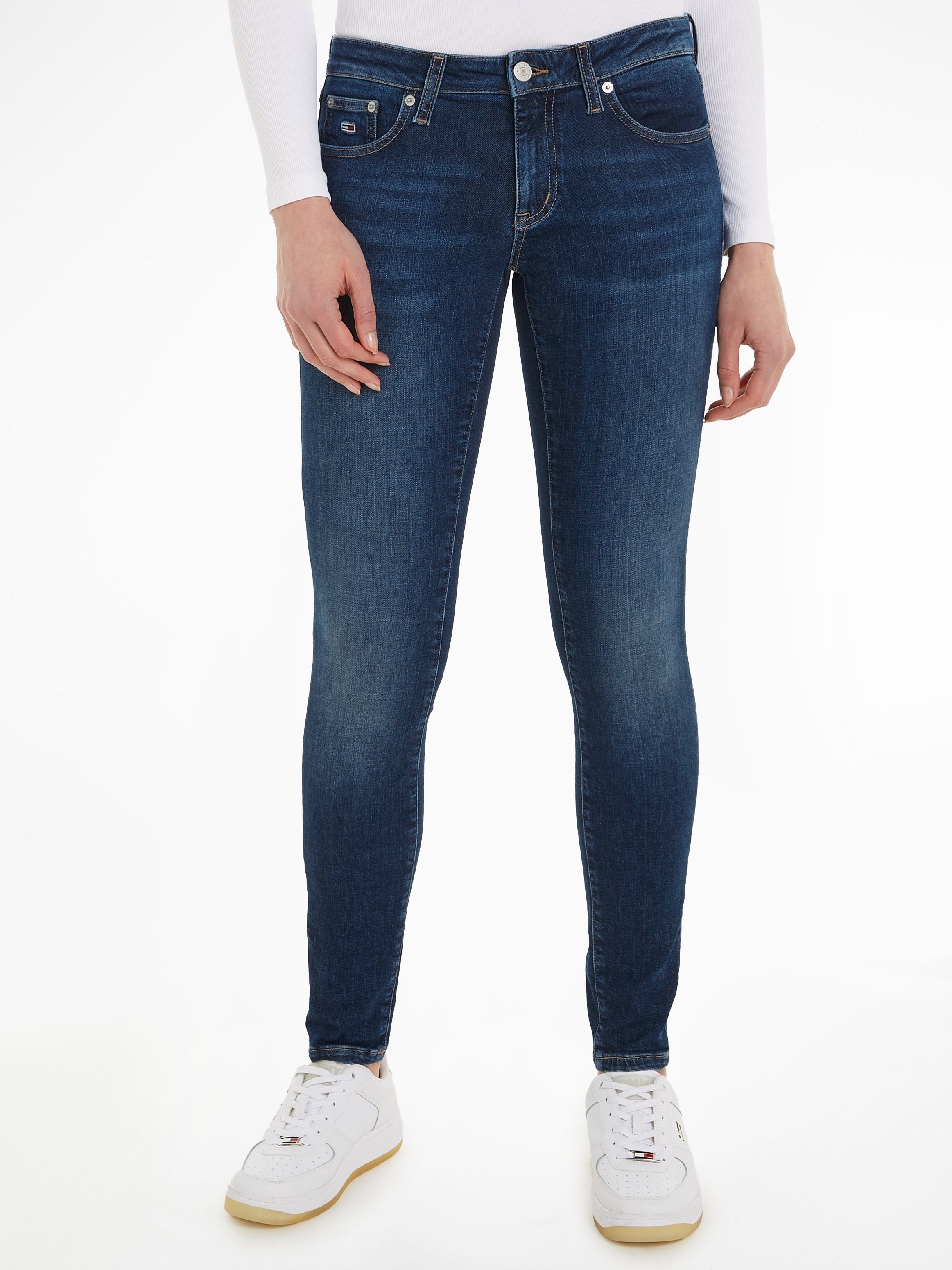 mid Faded-Out mit Effekten Skinny-fit-Jeans blue1 Tommy Jeans