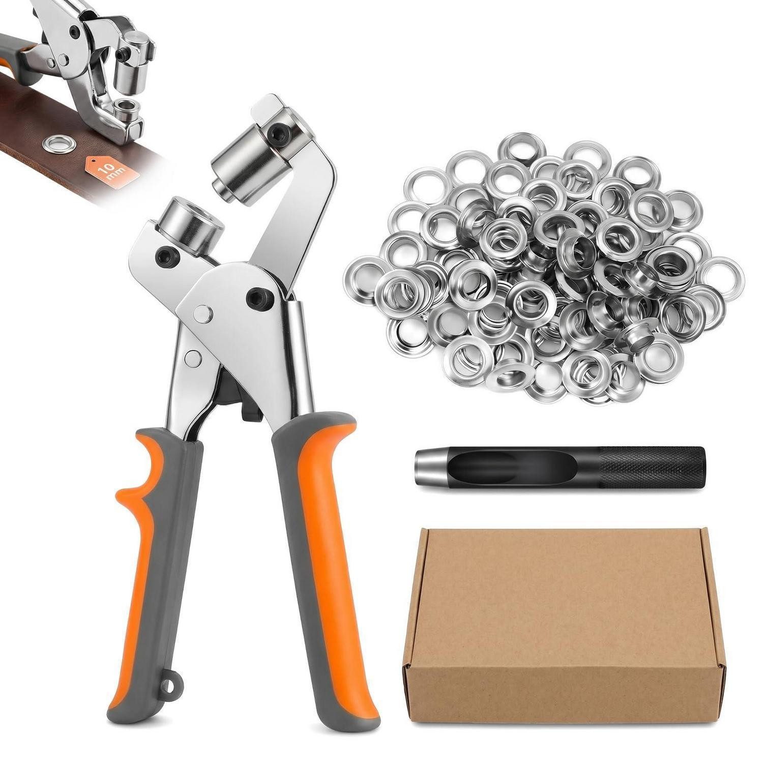 LuxusKollektion Ösenzange Ösenzangen-Set Profi 10mm Stahl Hebeltechnik