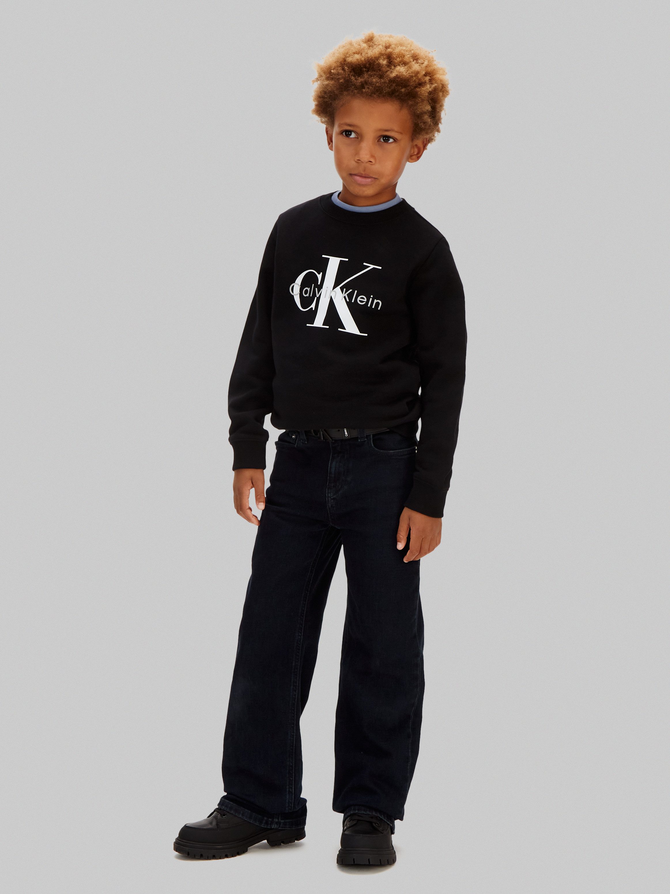Calvin Klein Jeans Sweatshirt MONO LOGO Regular fit für Kinder, mit Logoschriftzug – Bild 2 von 5