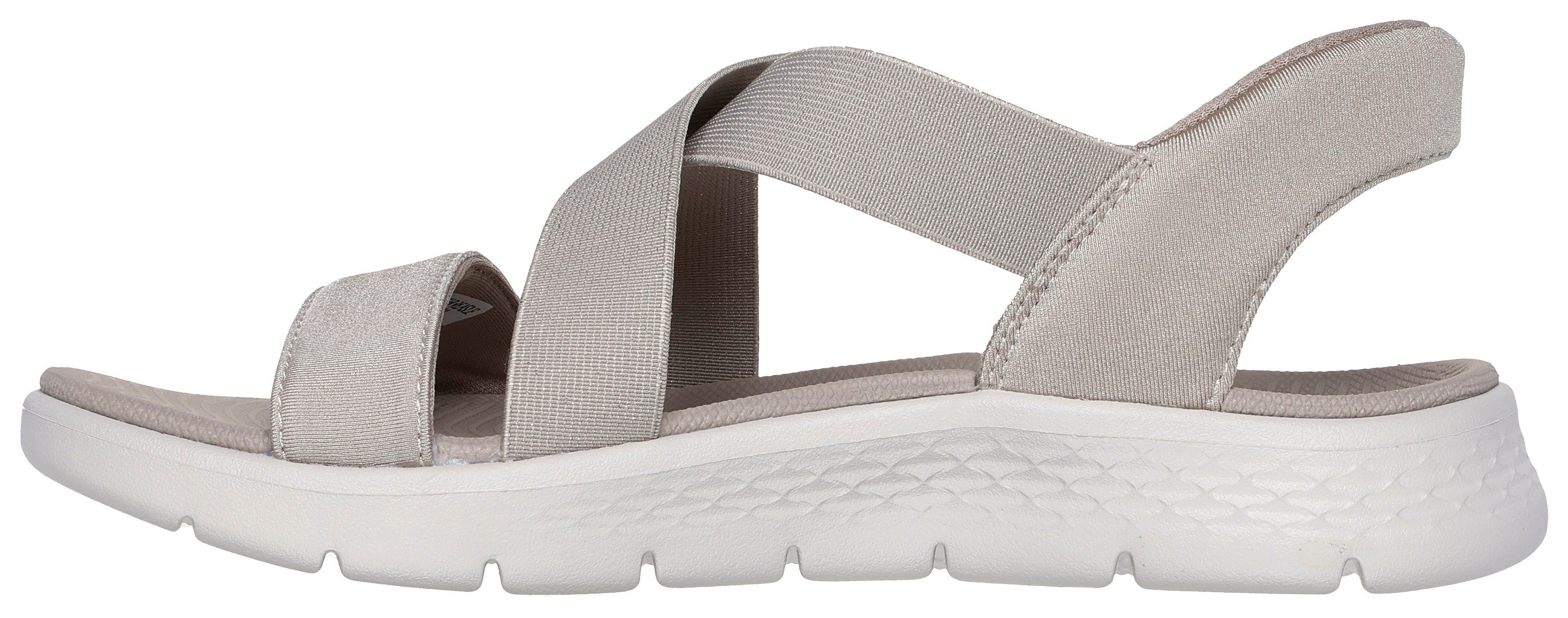 Skechers GO WALK FLEX SANDAL-GLIMMER UP Sandale Sommerschuh, Schlupfschuh mit Goga Mat Foatbed