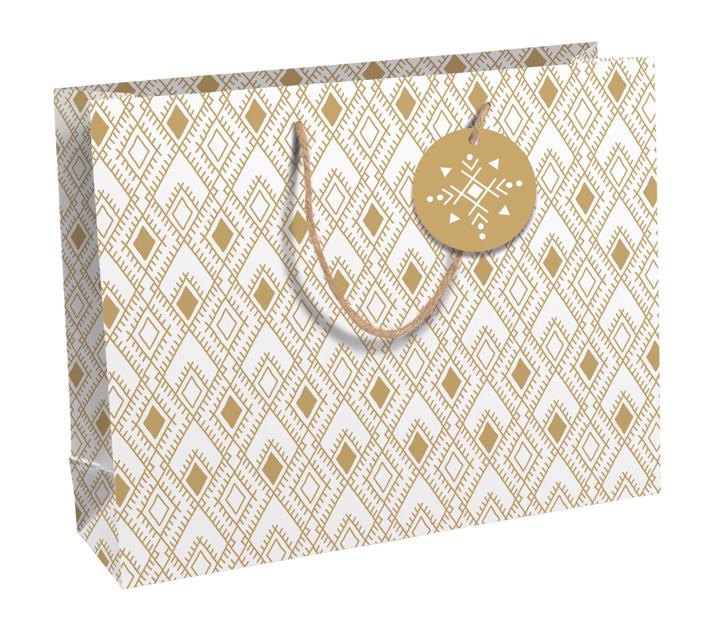 CLAIREFONTAINE Geschenkpapier 6x Tanit, Kraft braun Geschenktasche 37x11,8x27,5cm Weiß 32451-6C, Tasche