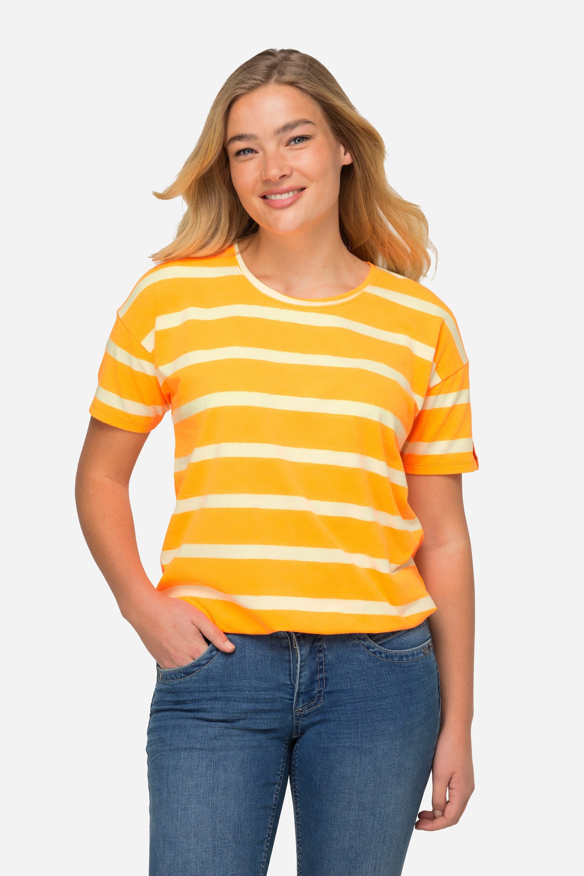 Laurasøn T-Shirt T-Shirt oversized Ringel Rundhals OEKO-TEX günstig online kaufen