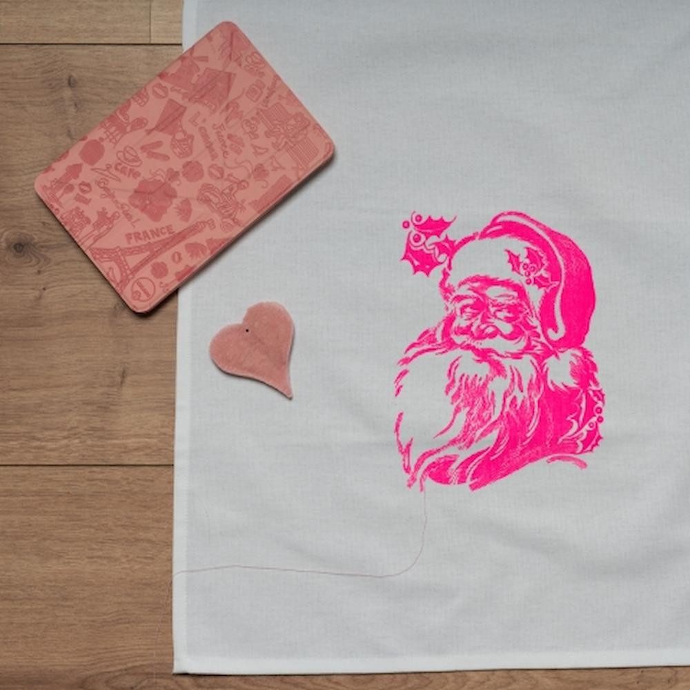 17,30 Hamburg Geschirrtuch Weihnachtsmann, neon pink, (1-tlg), 50x70cm, Sie günstig online kaufen