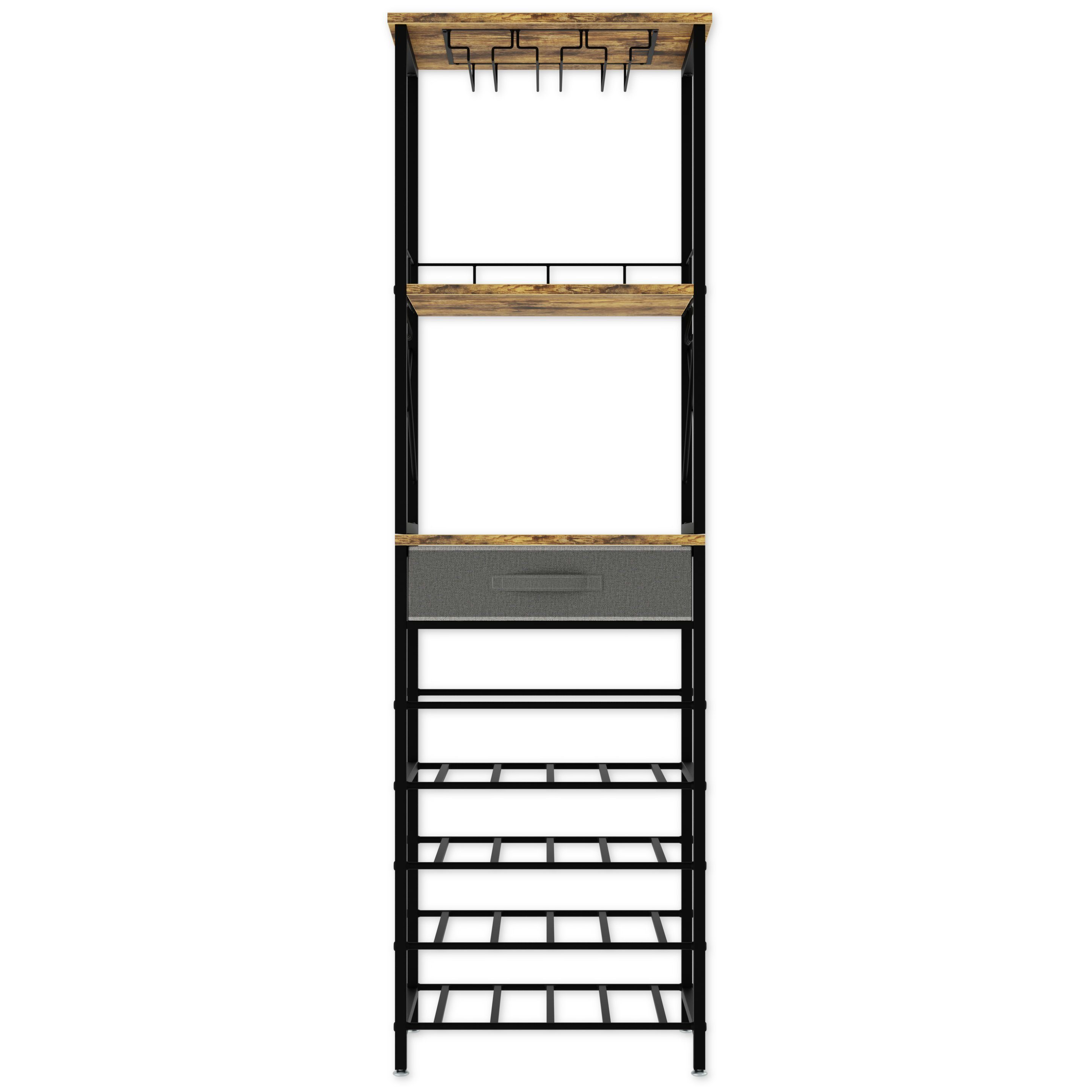 Lenmar Weinregal Weinregal aus Metall,Flaschenregal,Regale,Flaschenhalter LOFT 2-20S