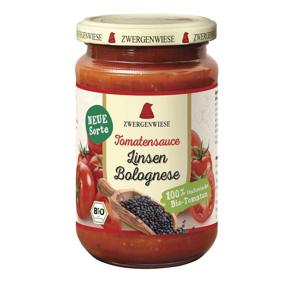 Zwergenwiese Saucen Tomatensauce - Linsen Bolognese 340ml