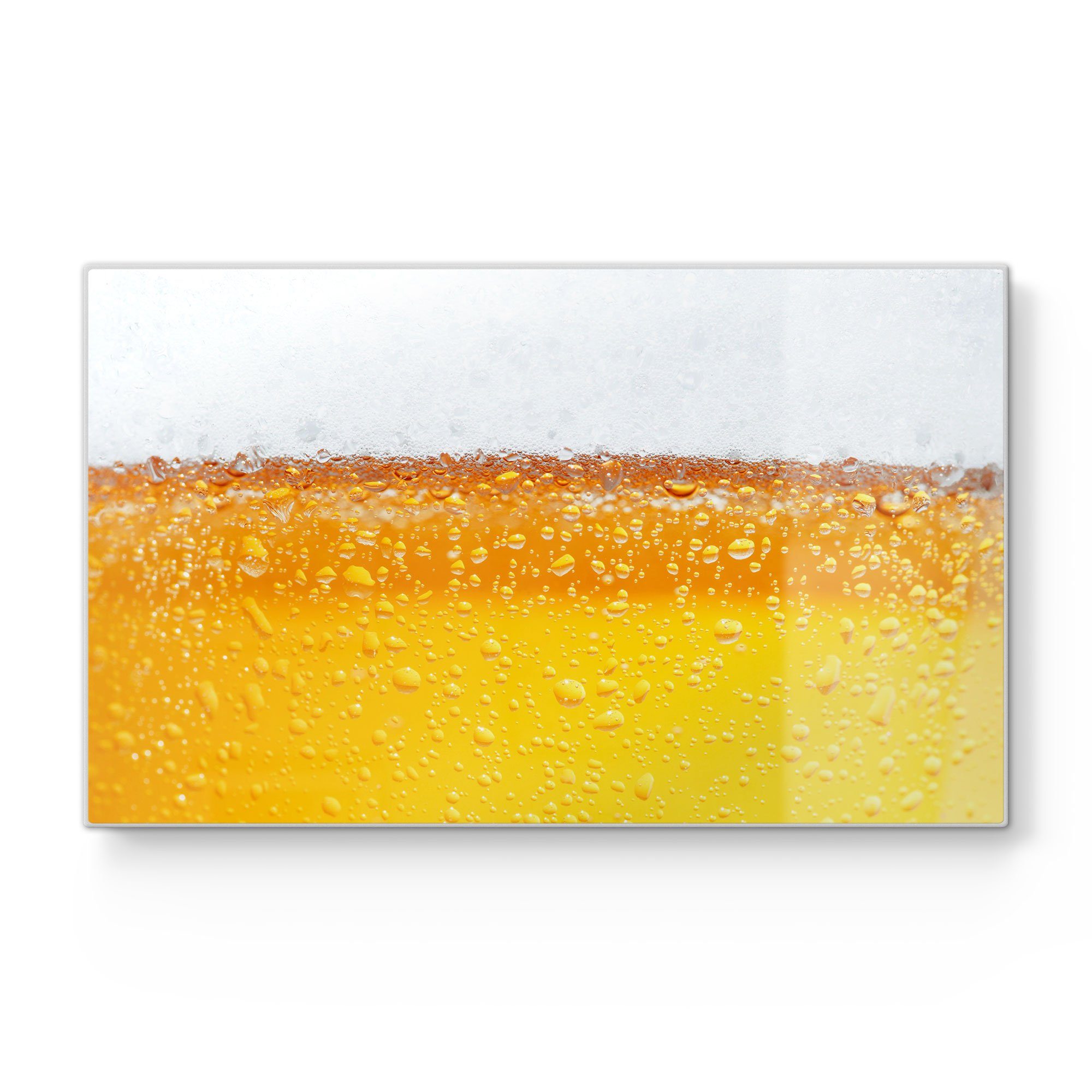 Glas, Schneidebrett mit 'Bier DEQORI Schneideplatte Schaumkrone', Frühstücksbrett Platte