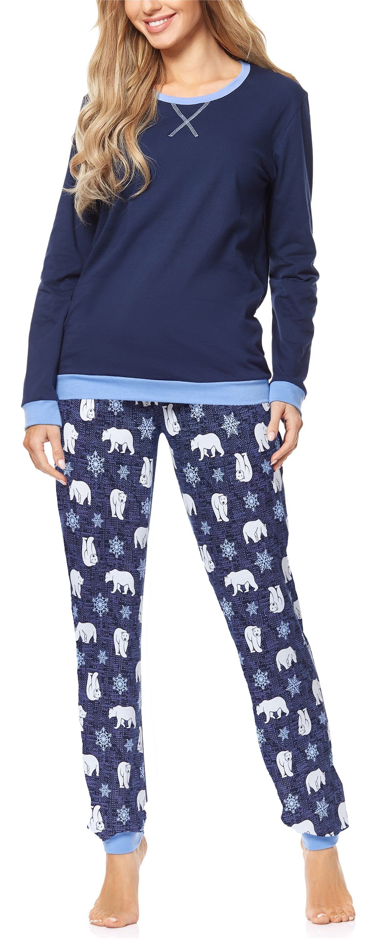 Merry Style Schlafanzug Damen Pyjama MS10-168 aus Baumwolle günstig online kaufen
