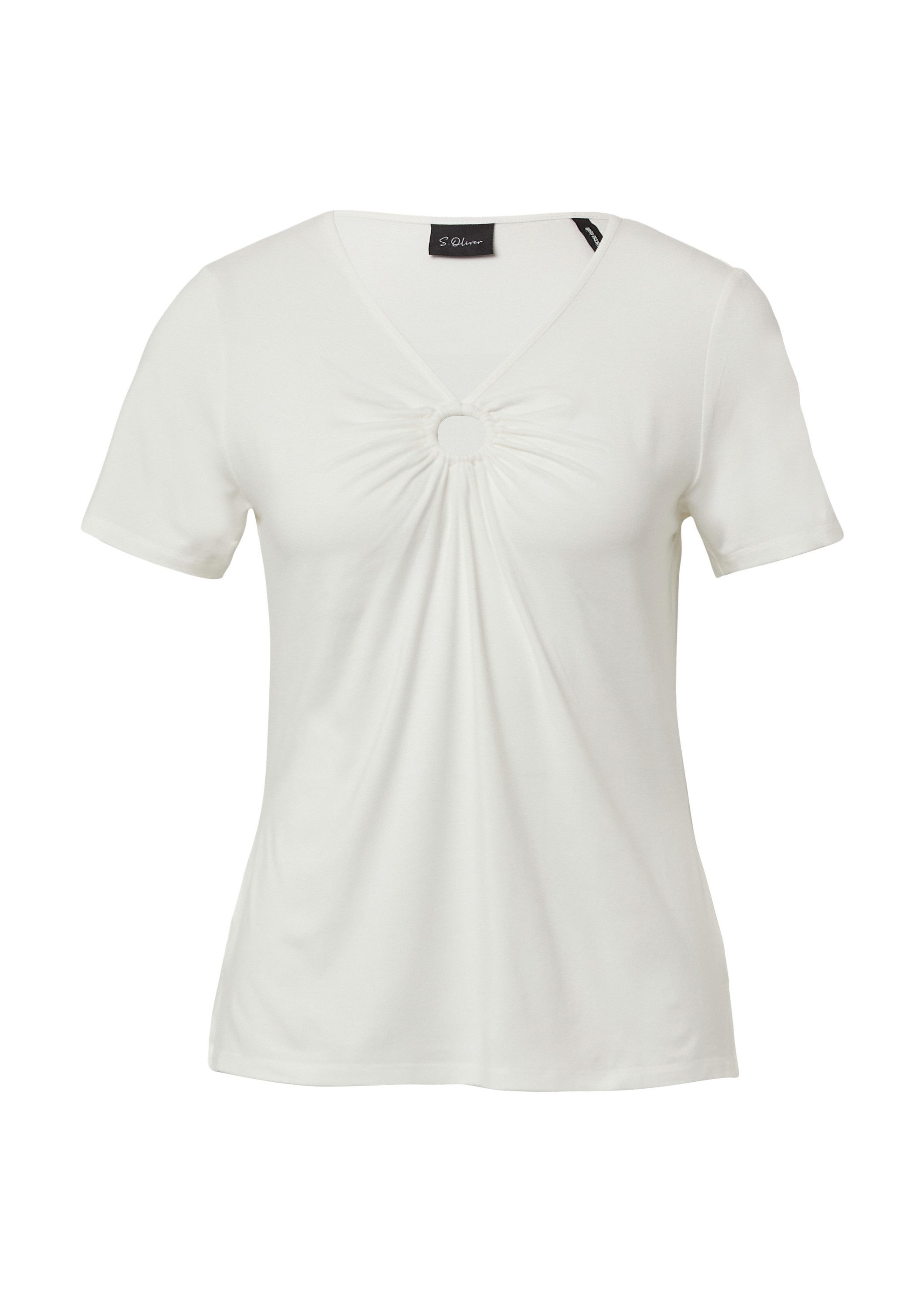 s.Oliver Kurzarmshirt T-Shirt T-Shirt aus Viskosestretch günstig online kaufen