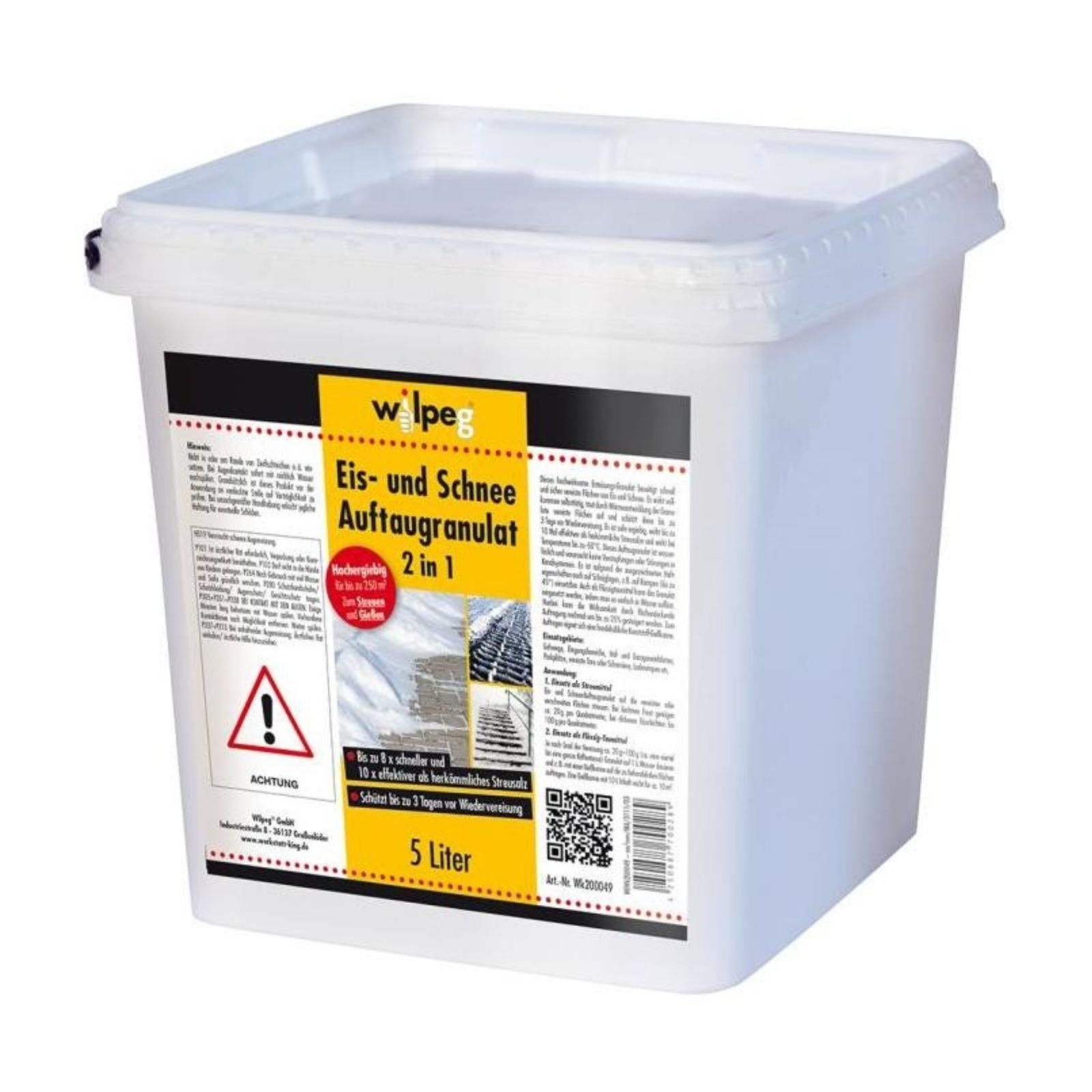 Sand Eis- und Schnee Auftaugranulat 2in1 - Streusalz Ersatz - 5 Liter Eimer