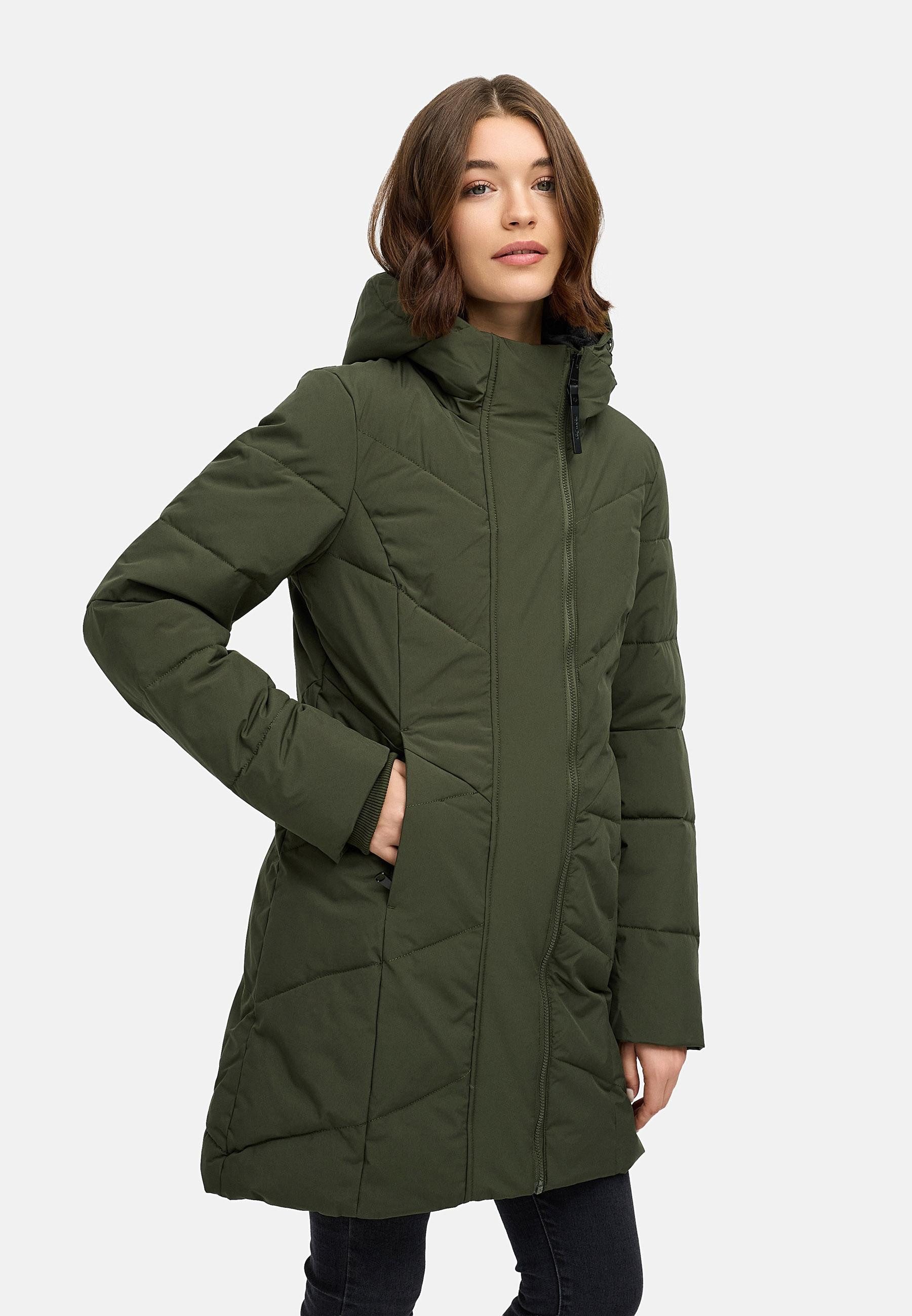 Ragwear Steppmantel Pevilla YOUMODO Wasserdichter Damen Winter gesteppter Kurzmantel