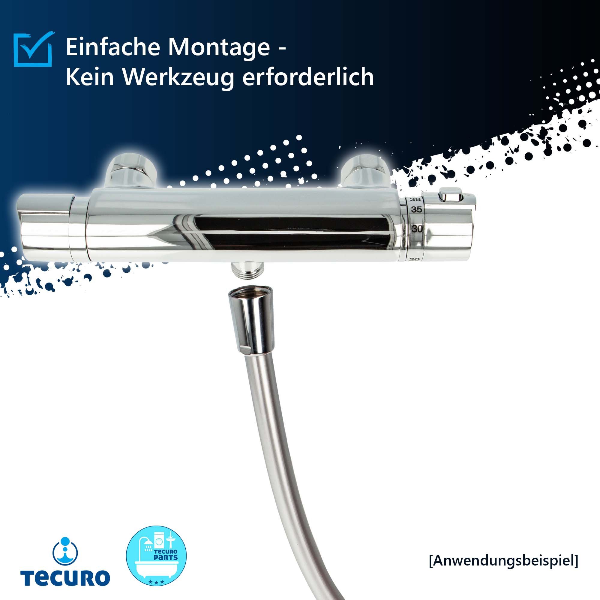 tecuro Brauseschlauch PREMIUM Brauseschlauch silberglatt - verdrehsicher – Bild 5 von 5