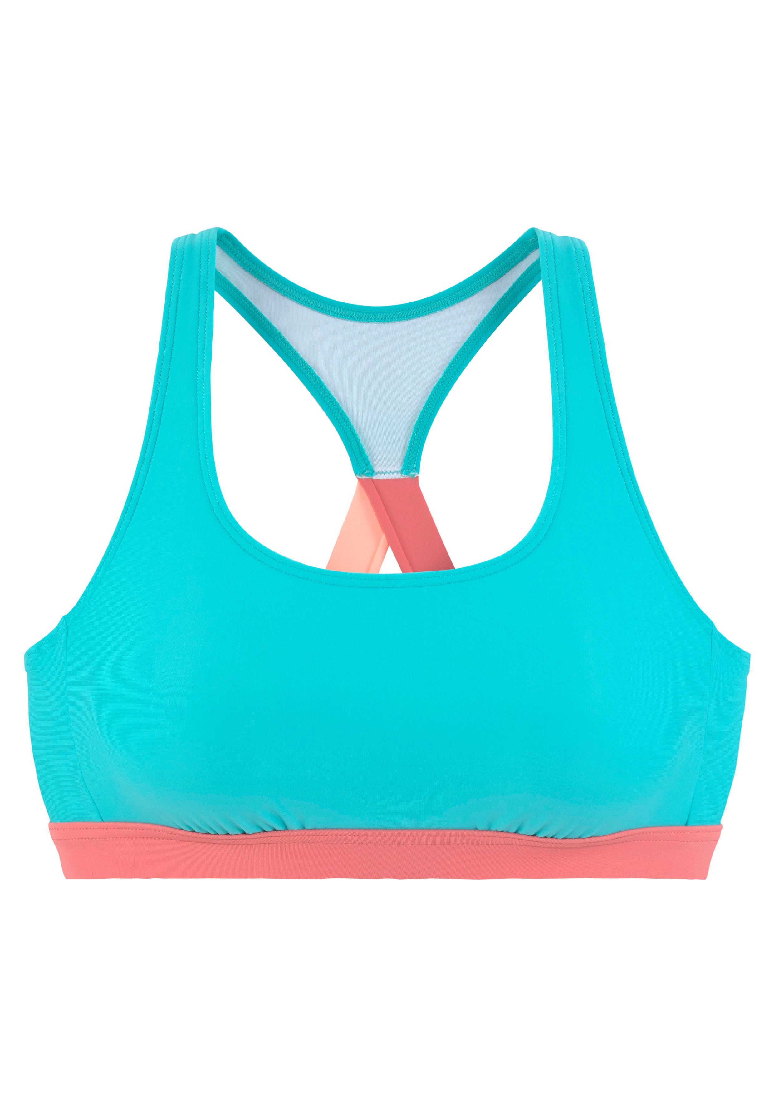 LASCANA ACTIVE Bustier-Bikini-Top Janni, mit kontrastfarbenen Details günstig online kaufen