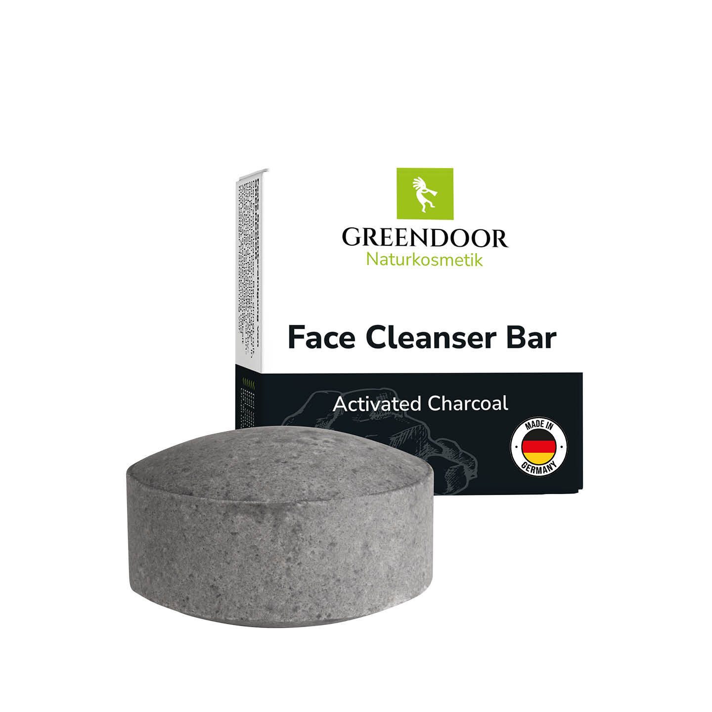 GREENDOOR Gesichtsseife Face Cleanser Bar Activated Charcoal