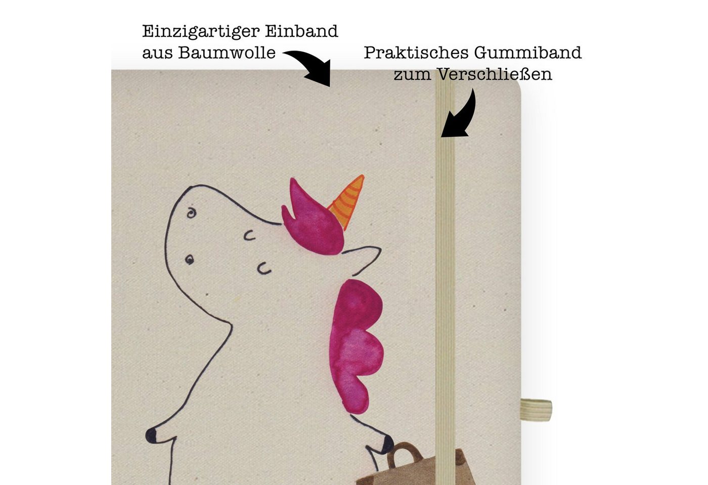 Thumbnail - Mr. & Mrs. Panda Notizbuch Einhorn Koffer - Transparent - Geschenk, Spaß, Unicorn, Einhorn Deko, Mr. & Mrs. Panda, Kreat...