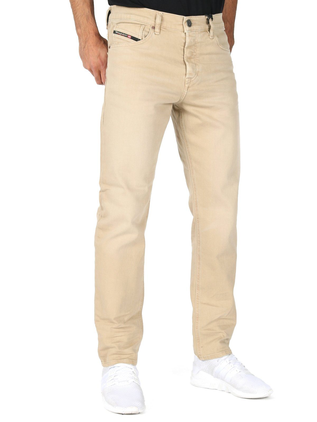 Diesel Tapered-fit-Jeans Stretch Hose Beige - D-Fining 09A32 7DH