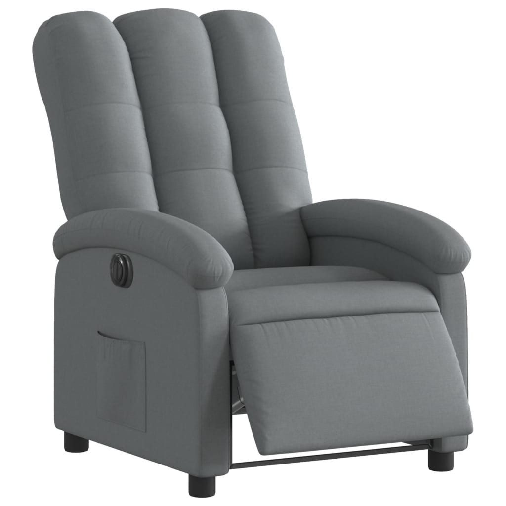 vidaXL Sessel Relaxsessel Elektrisch Dunkelgrau Stoff günstig online kaufen