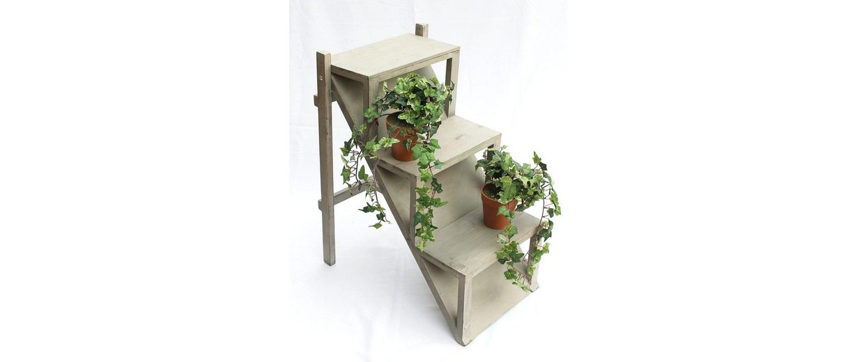 DanDiBo Blumenbank »Blumentreppe Holz 66 cm Blumenständer mit 3 Ablagen