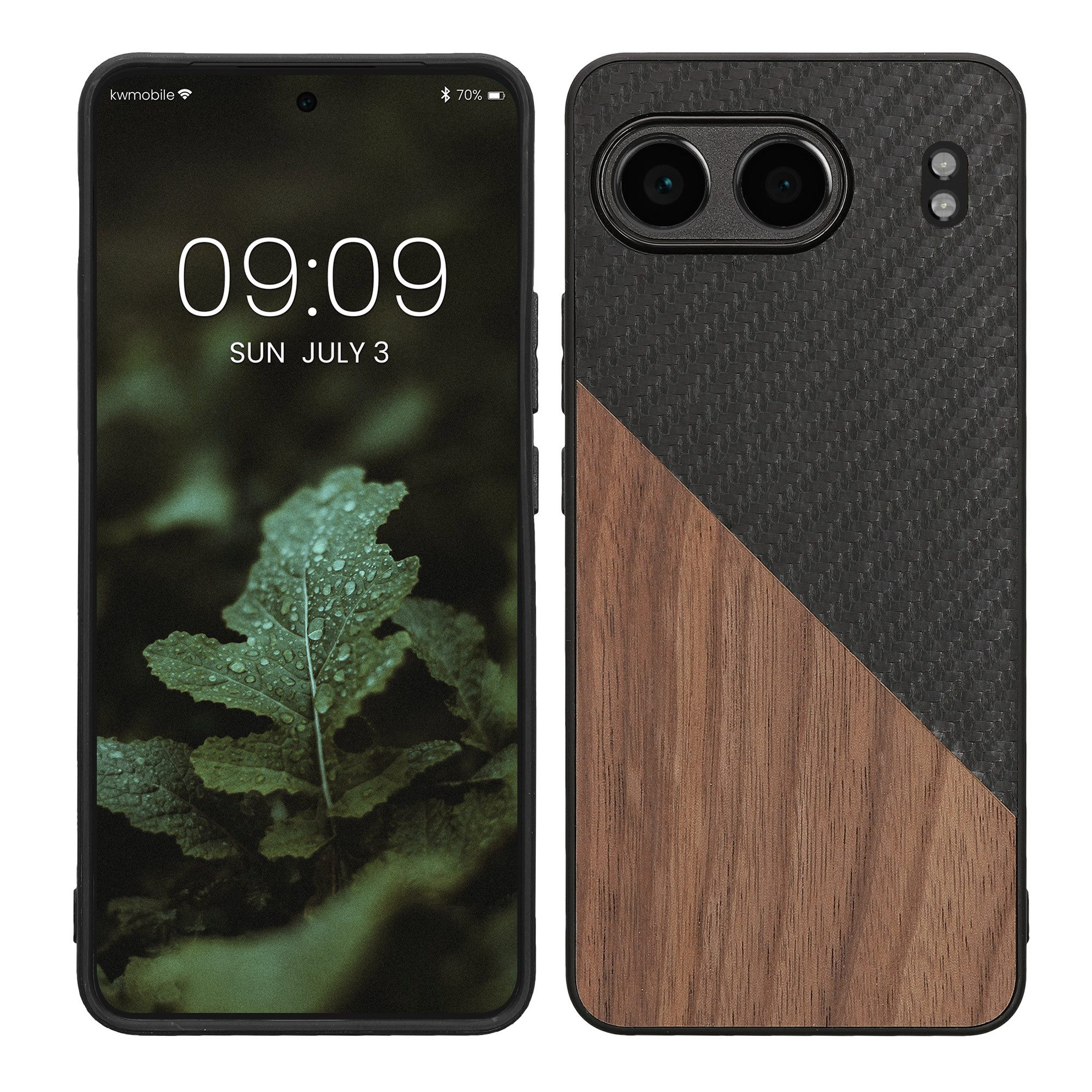 kwmobile Handyhülle Hülle für OnePlus Nord 4 5G, Holz Handy Schutzcase - Handy Case Schutzhülle - Smartphone Cover