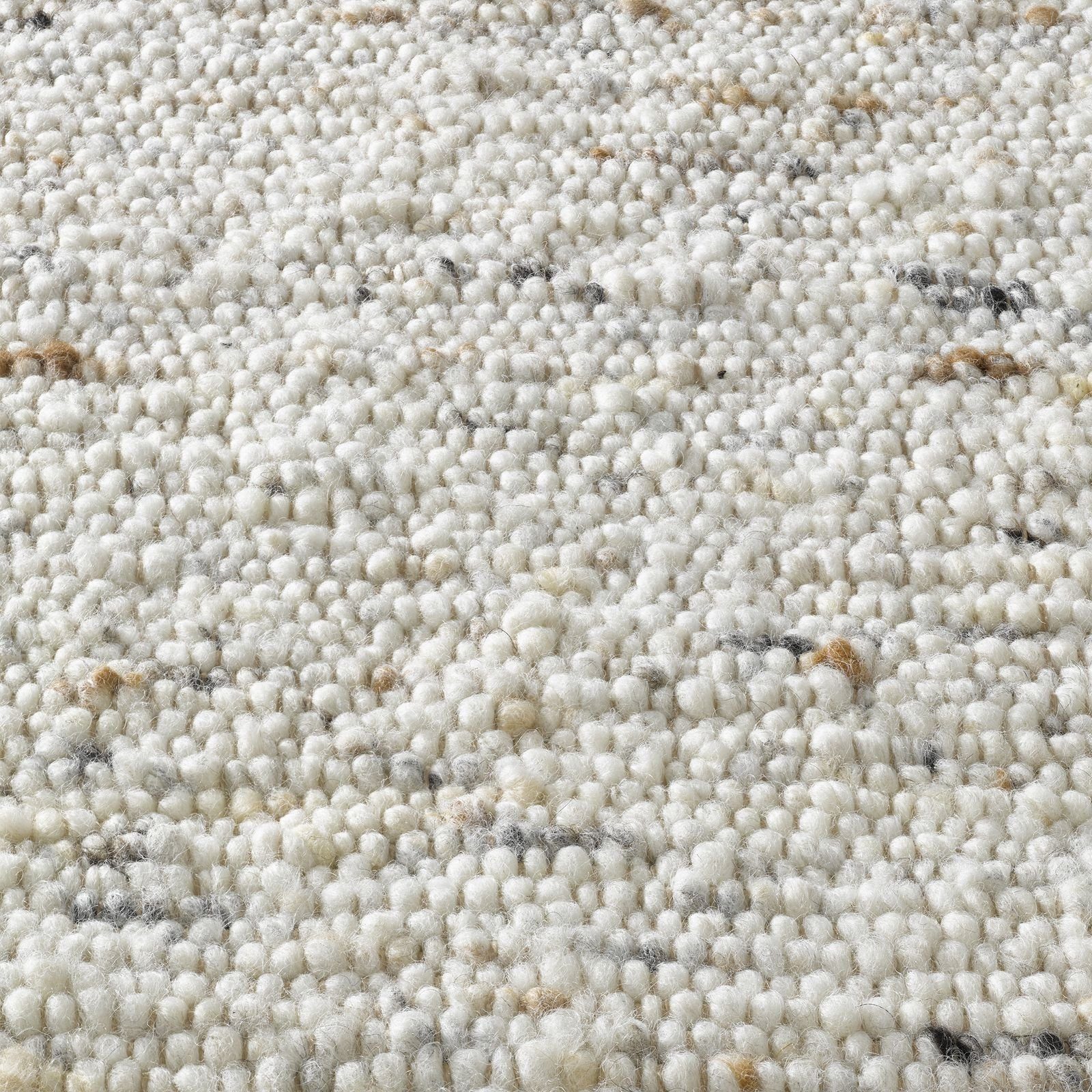 Handwebteppich rechteckig, TaraCarpet natur Fjord, Schlafzimmer Wollteppich mm, 10 cm TaraCarpet, 060x120 Schurwolle Höhe: karamell meliert karamell Wohnzimmer