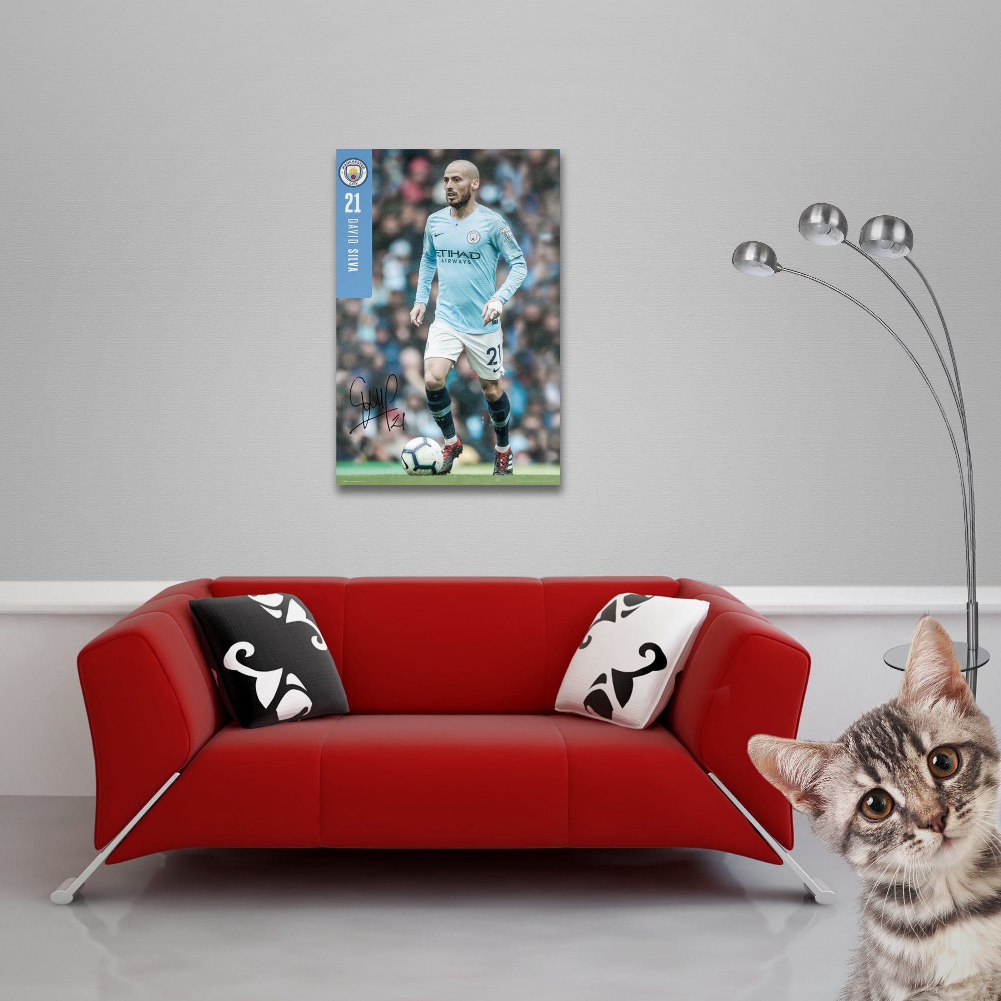 Poster Fußball - Poster - Manchester City - Silva 18/19