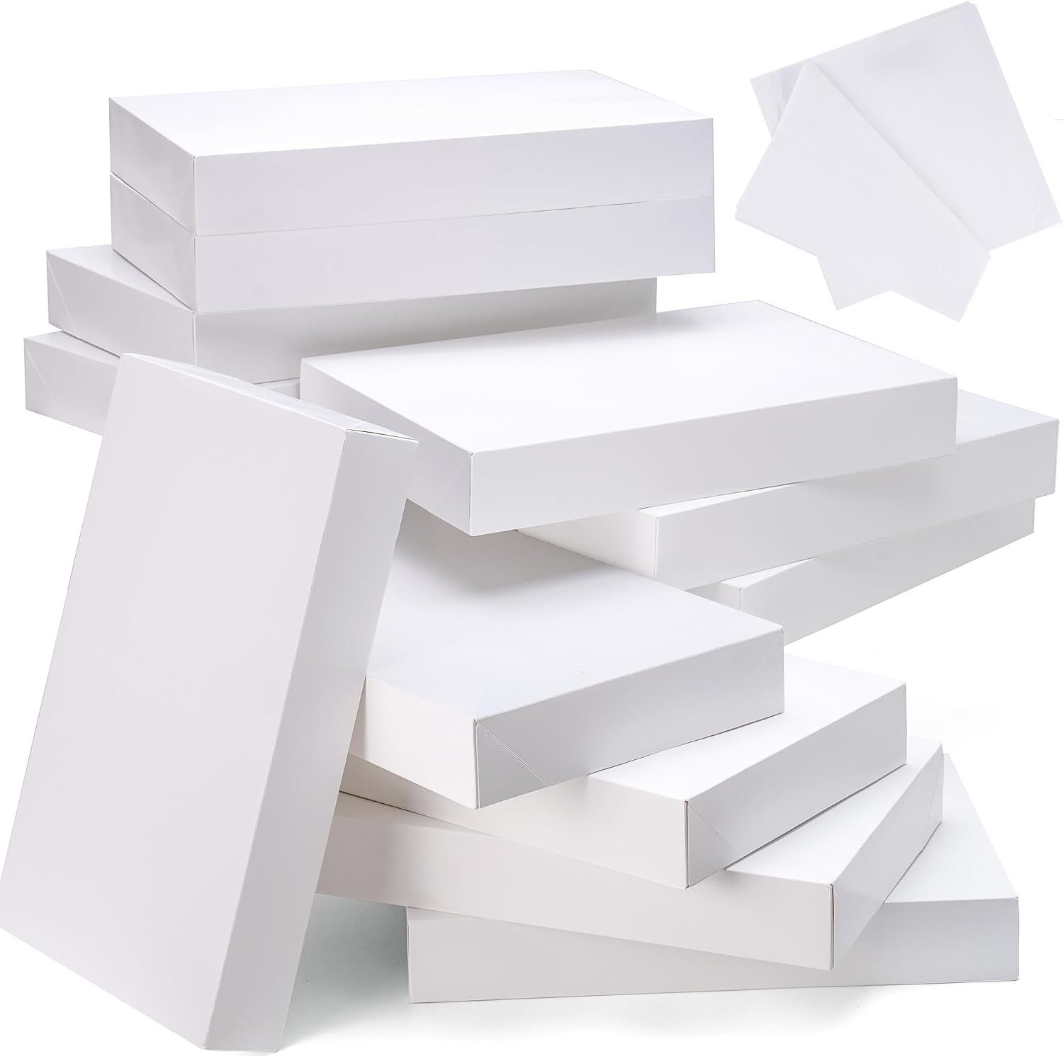 JOYIN Geschenkbox JOYIN 12 Stück weihnachtliche weiße Karton-Geschenkboxen mit