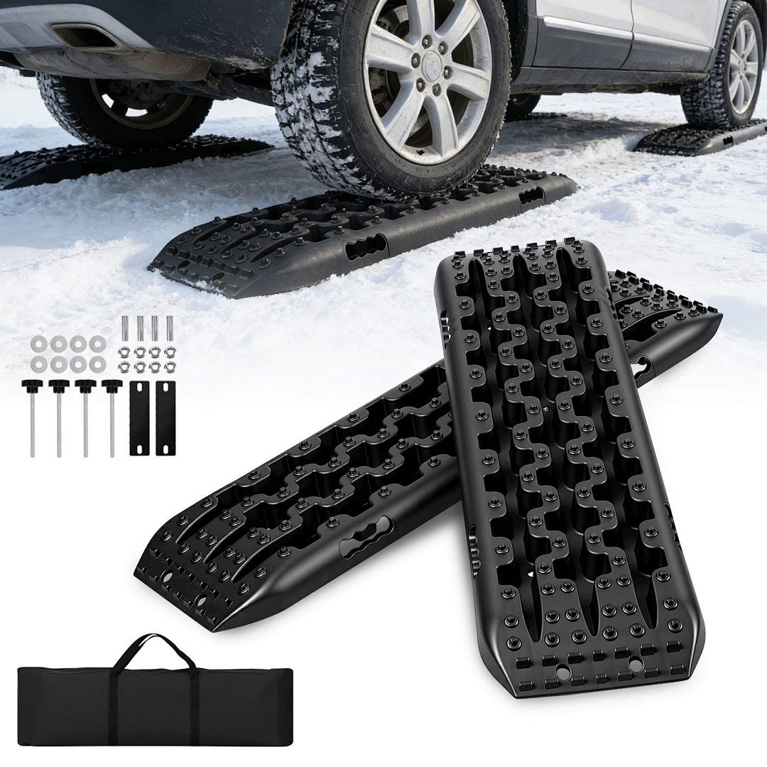 Clanmacy Anfahrhilfe 2x Anfahrhilfe Sandbleche 10T 105x30x6 cm für 4x4 Wohnmobil