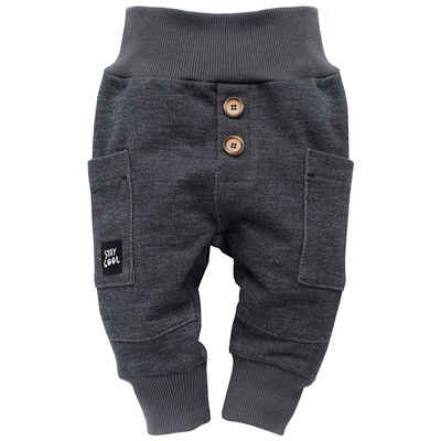 PINOKIO Jogginghose Babyhose Sweathose mit Taschen strukturiert Jungen (1-tlg) STAY COOL Patch, Seitentaschen