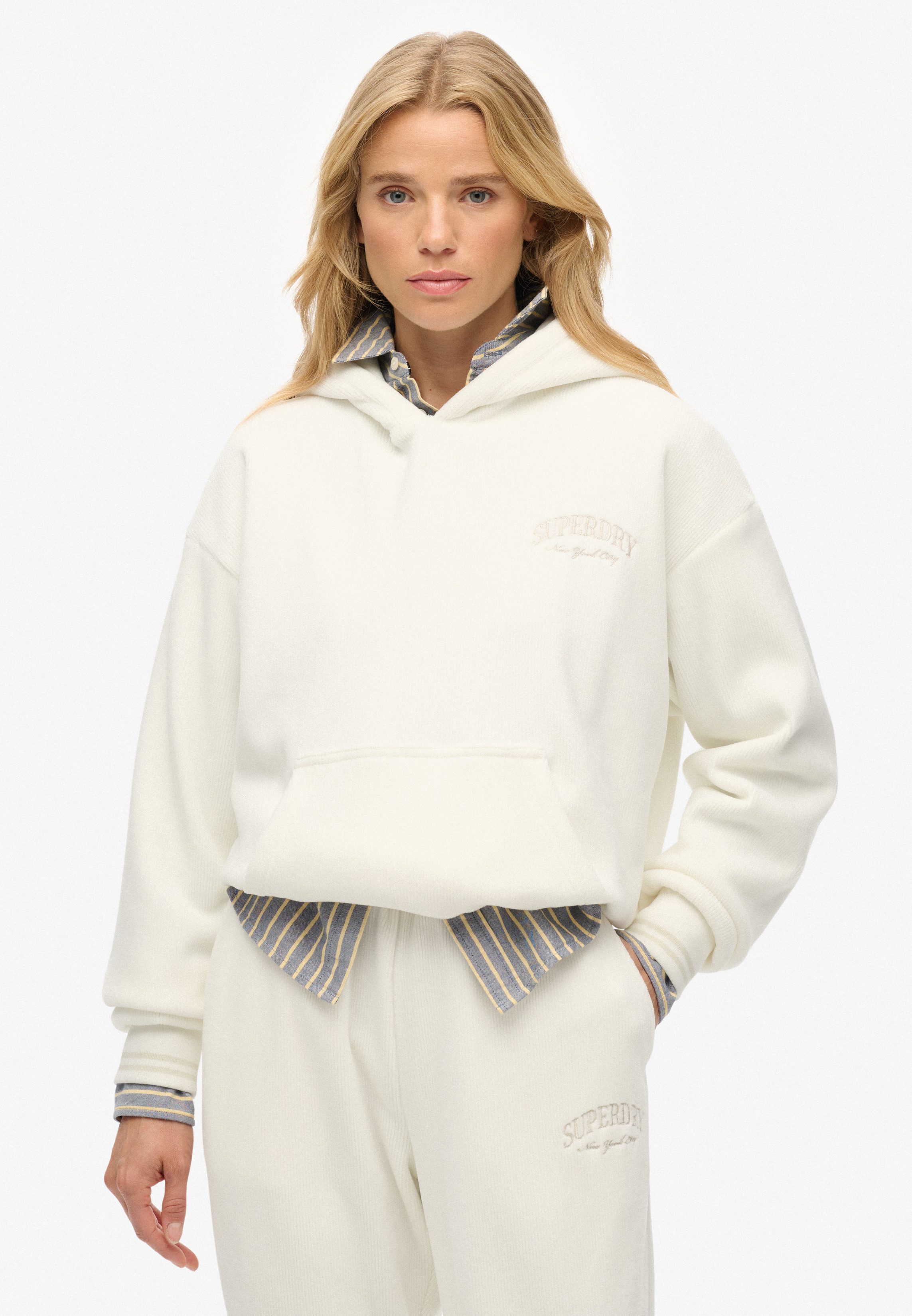 Superdry Kapuzensweatshirt COUNTRY CLUB VELOUR RELAX HOOD günstig online kaufen