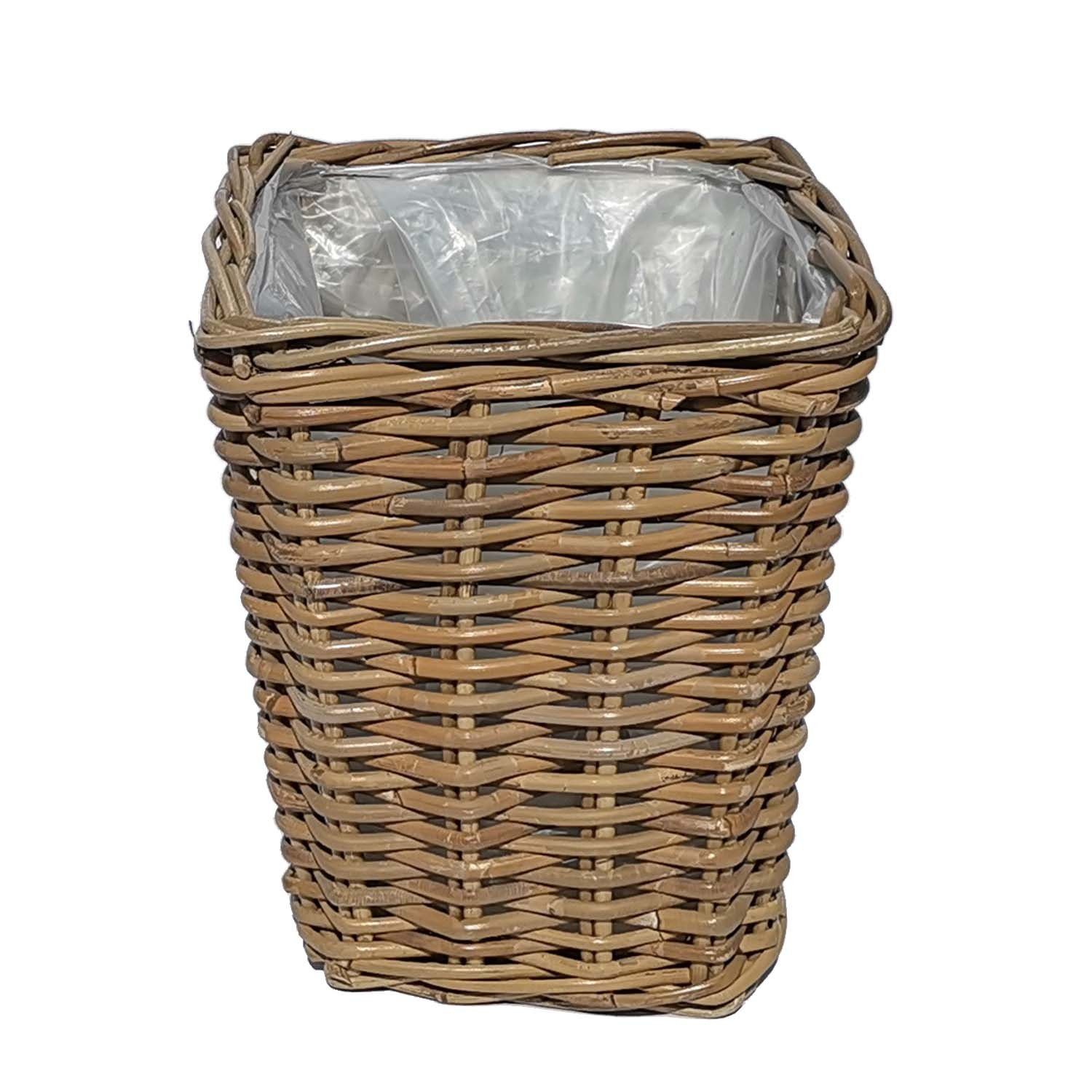 Casa Moro Flechtkorb Rattan Korb Turin mit Folie Blumenkorb Aufbewahrungsko günstig online kaufen