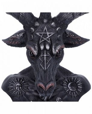 Horror-Shop Dekofigur Schwarze Baphomet Büste aus Kunststein