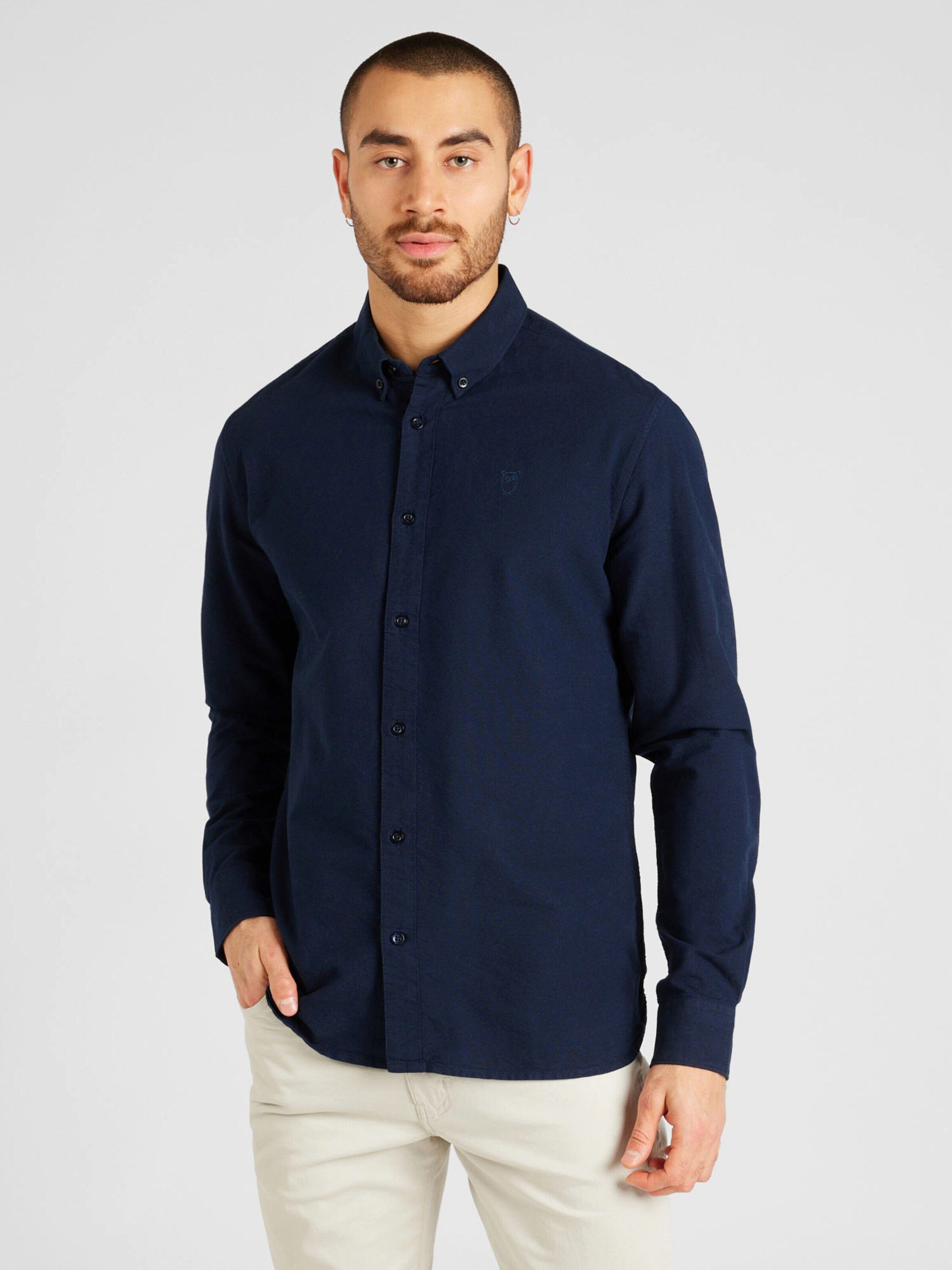KnowledgeCotton Apparel Langarmhemd Harald (1-tlg)