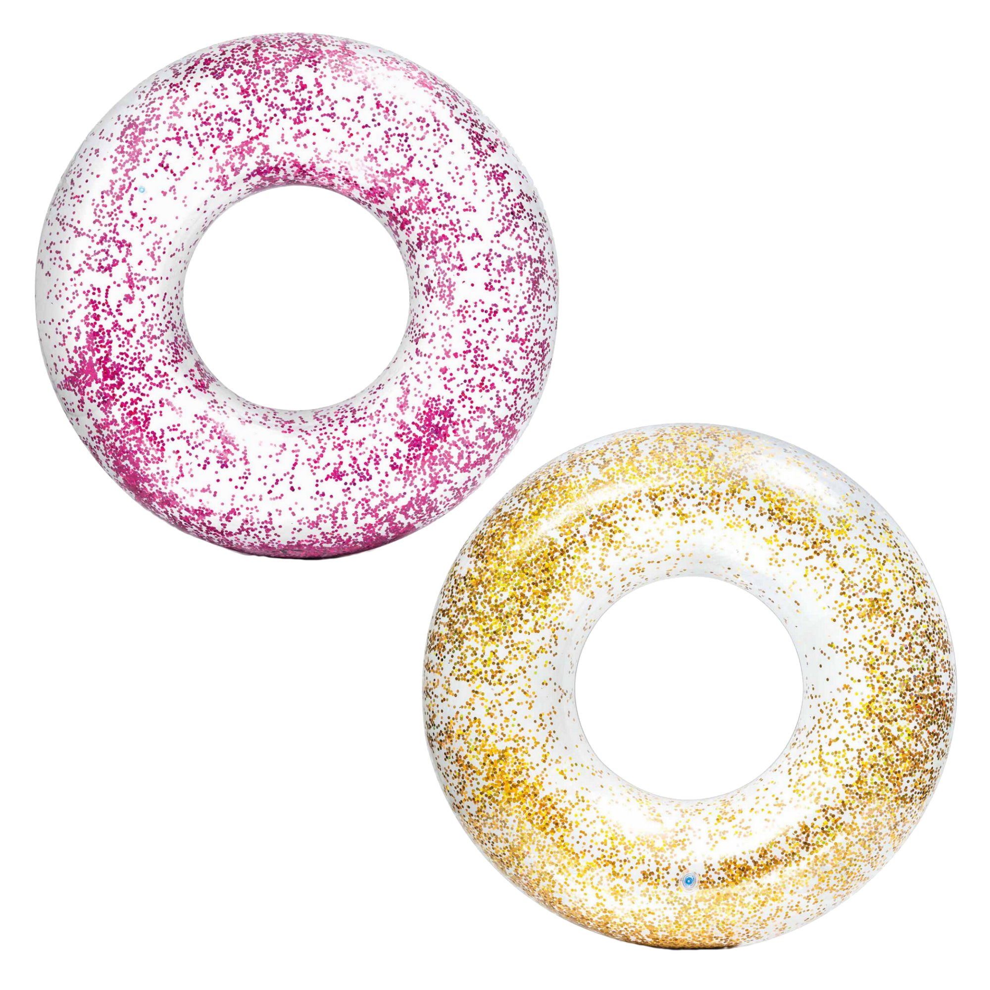 Schwimmring INTEX Schwimmreifen Glitter transparent 107cm