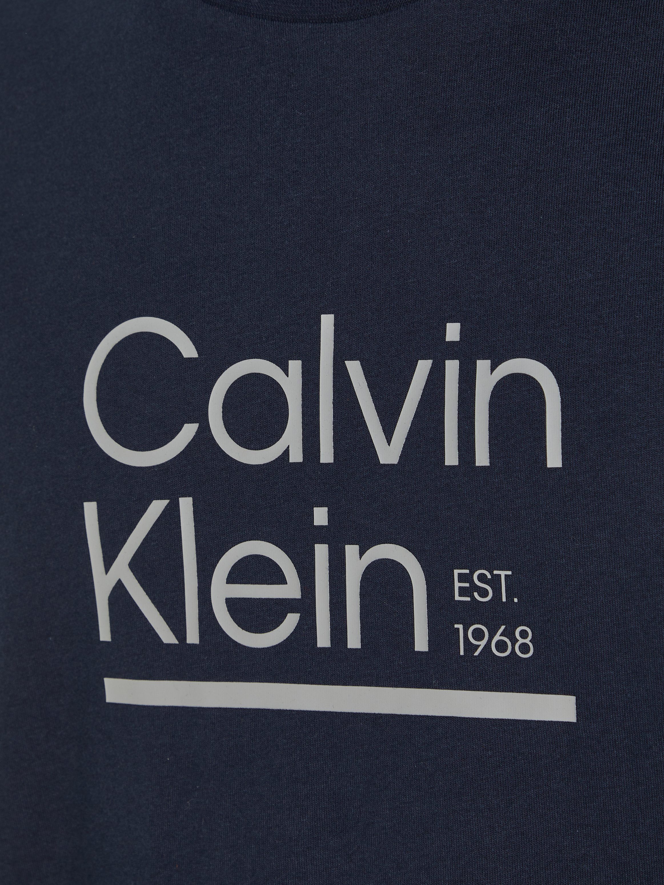 mit CONTRAST LINE Sky Klein Night T-SHIRT T-Shirt Calvin LOGO CK-Logodruck