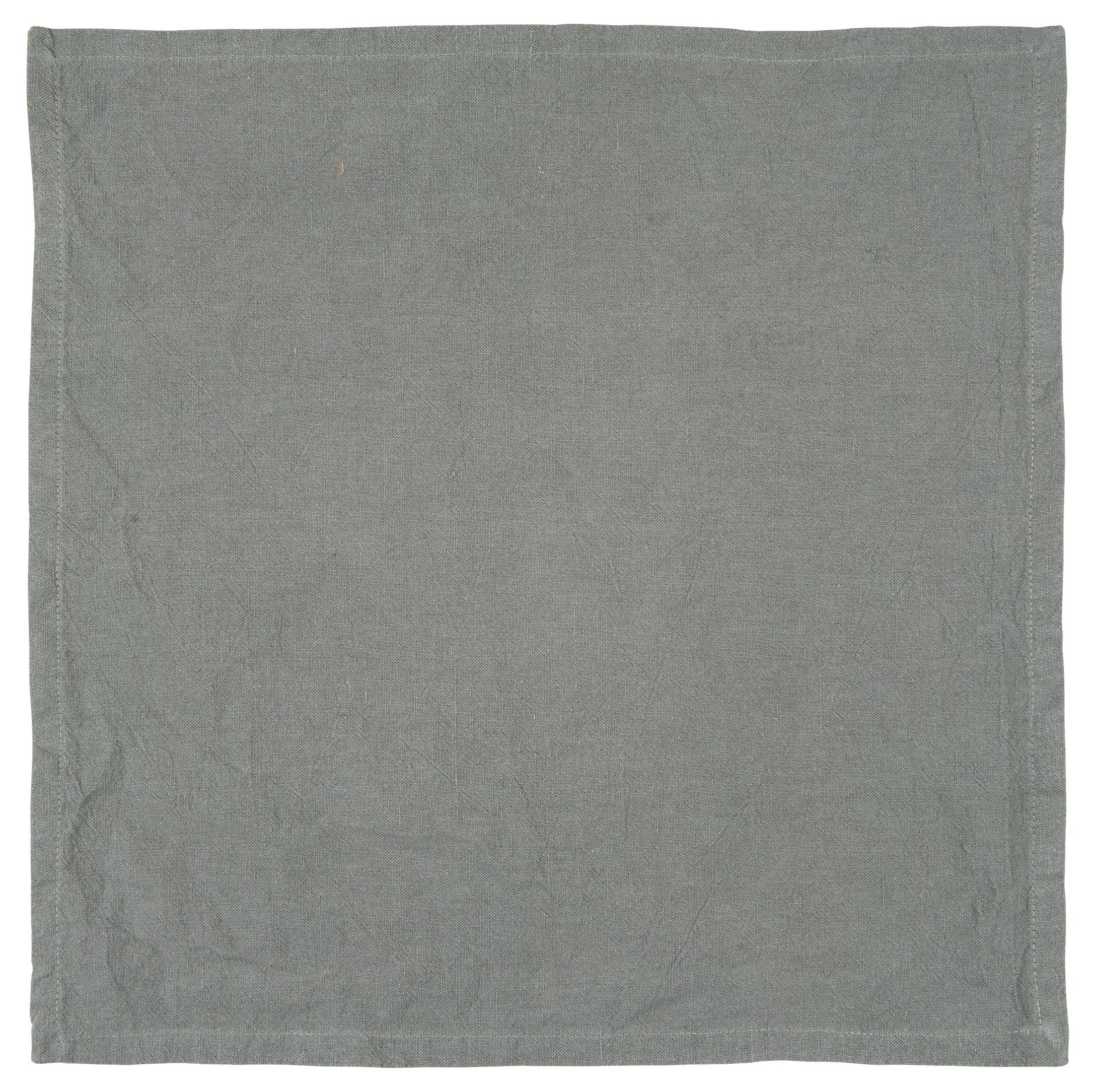 Ib Laursen Stoffserviette Servietten Stoffservietten Leinen Baumwolle 45x45cm Grau Ib Laursen