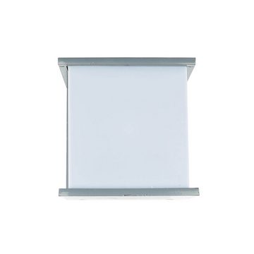 Licht-Erlebnisse Außen-Wandleuchte HANNA, ohne Leuchtmittel, Hof Haus IP54 Grau Weiß E27 Aluminium
