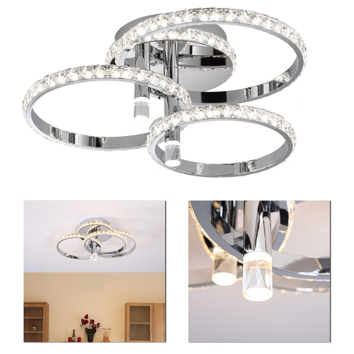 Home4Living LED Deckenleuchte Wohnzimmerlampe Deckenlampe 31W modern Lichtr günstig online kaufen