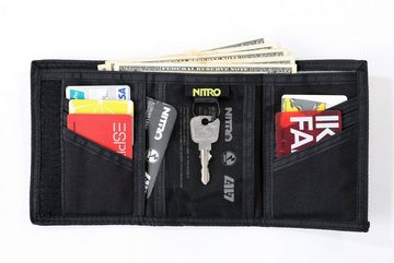 NITRO Geldbörse Wallet, Geldbeutel, Wallet, Portmonaie, Etui für Scheine und Münzen