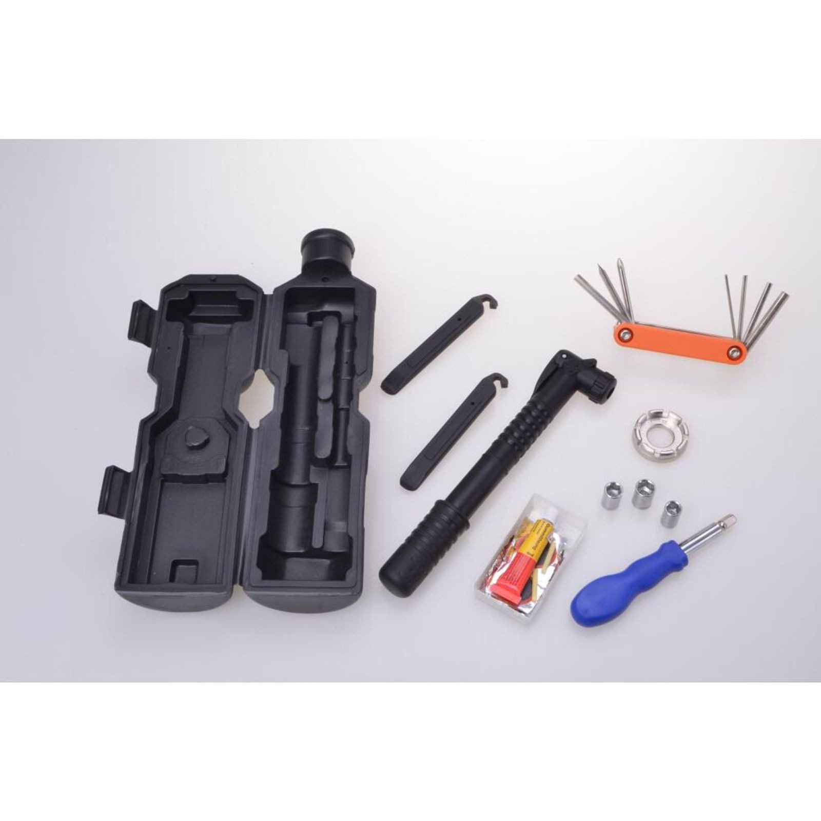 Diedrich Filmer GmbH Fahrradwerkzeugset Set Filmer Fahrradwerkzeug Reparatur Pannen Luftpumpe Schraubendreher