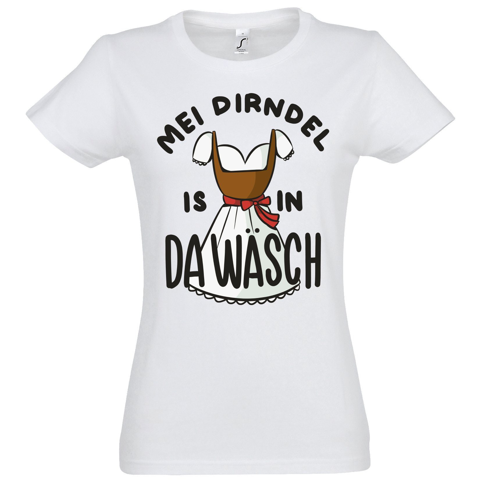 Youth Designz Print-Shirt MEI DIRNDEL IS IN DA WÄSCH Damen T-Shirt mit Fun- günstig online kaufen