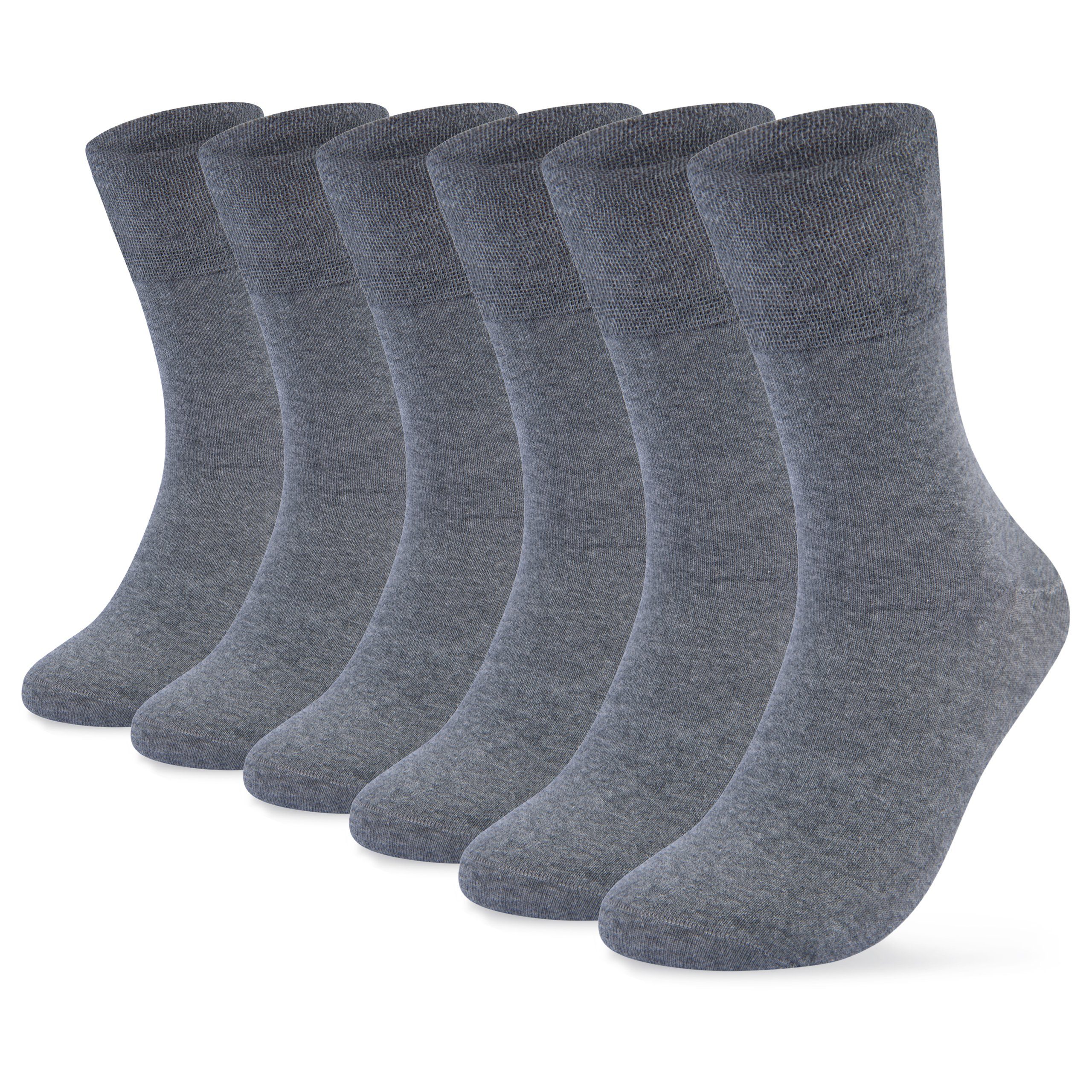 sockenkauf24 Gesundheitssocken 6 Paar Herren & Damen Socken ohne Gummibund und ohne Naht Diabetiker geeignet WP