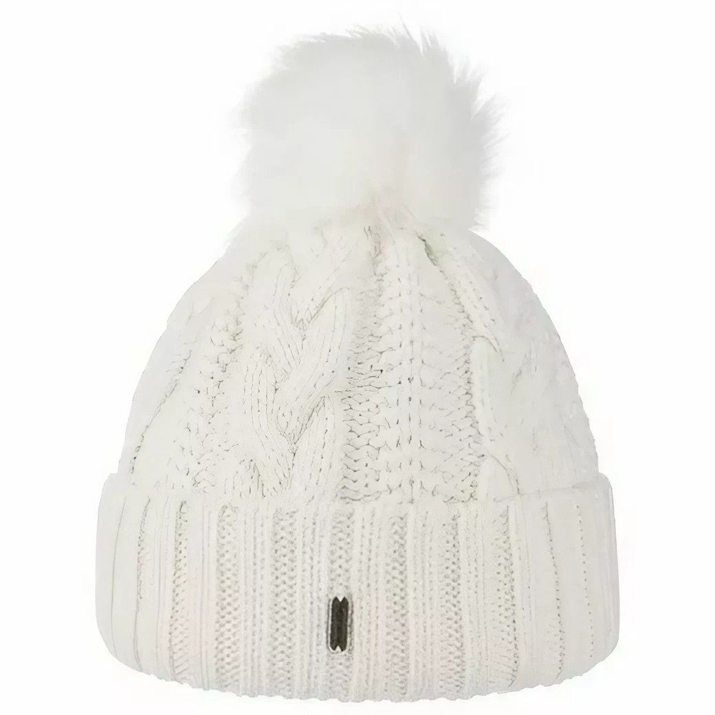 Antonio Bommelmütze Premium Damen Wintermütze » gefütterte Strickmütze weiß (Einzeln, 1-St., 1 Mütze) » Bommelmütze » Mütze » Beanie
