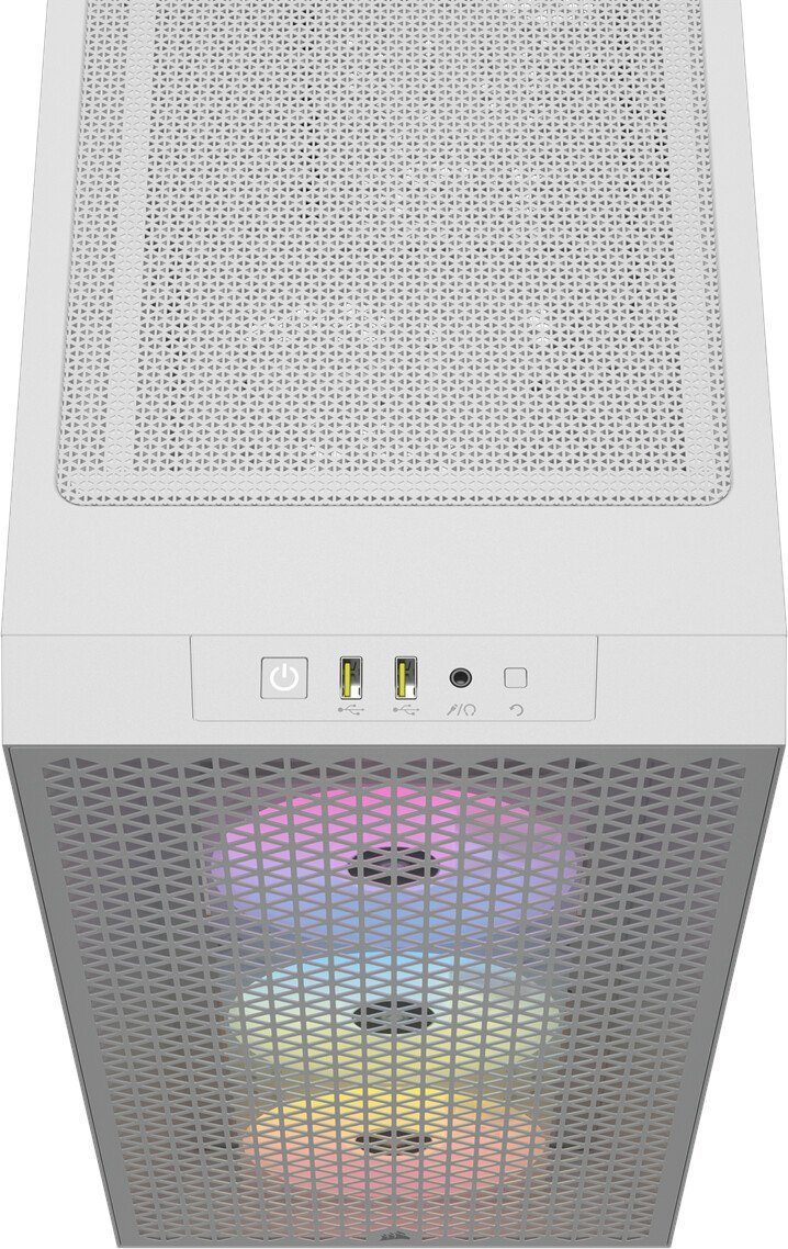 Corsair PC-Gehäuse 3000D RGB Airflow Tempered Glass Mid-Tower, White, RGB