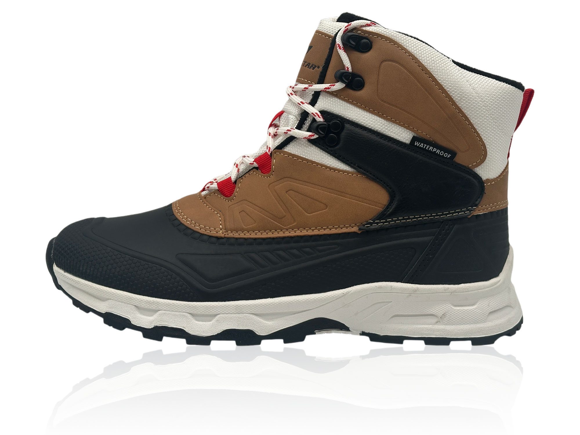 Nowaland Wanderstiefel wasserabweisend gefüttert mit profilierter Laufsohle Outdoorwinterstiefel Mit weichem Fleecefutter und griffiger Profilsohle