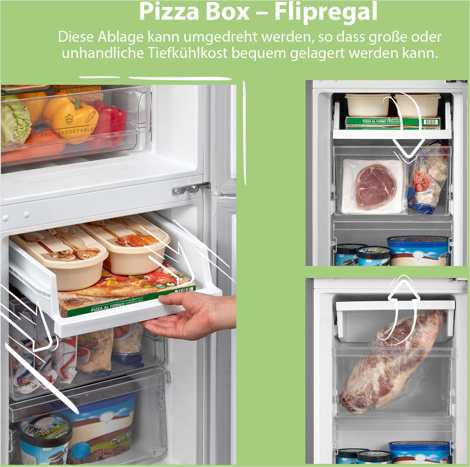 comfee Kühl-/Gefrierkombination RCB169DS3, 150 cm hoch, 47 cm breit