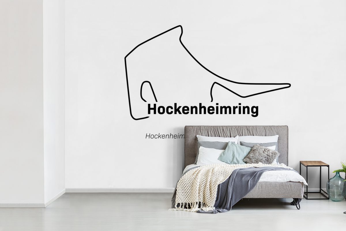 Hockenheim (6 Schlafzimmer, Vinyl Kinderzimmer, F1 - MuchoWow Fototapete Rennstrecke, - Wallpaper Matt, Tapete bedruckt, Wohnzimmer, für St),