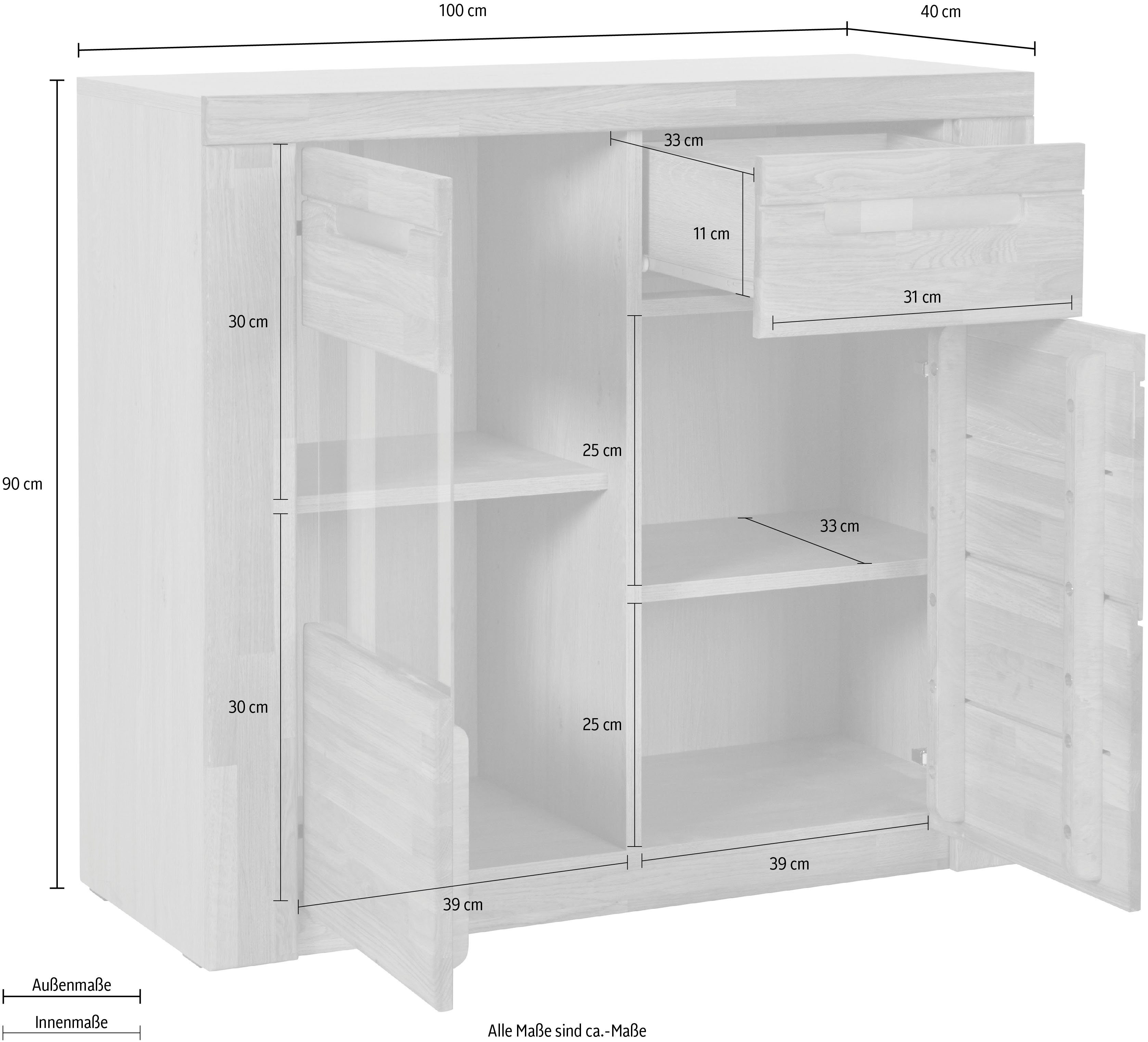 OTTO home Kommode Kolding, teilmassiv