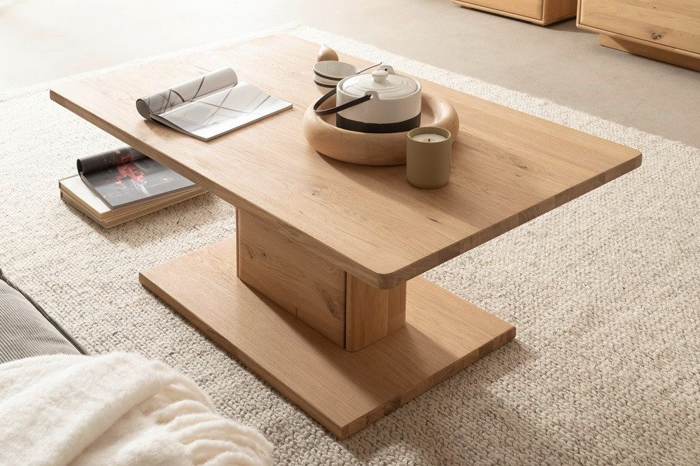 MCA furniture Couchtisch Couchtisch Girona, Ast / Balkeneiche, 110x65, Wohnzimmertisch, Kristaleiche geölt