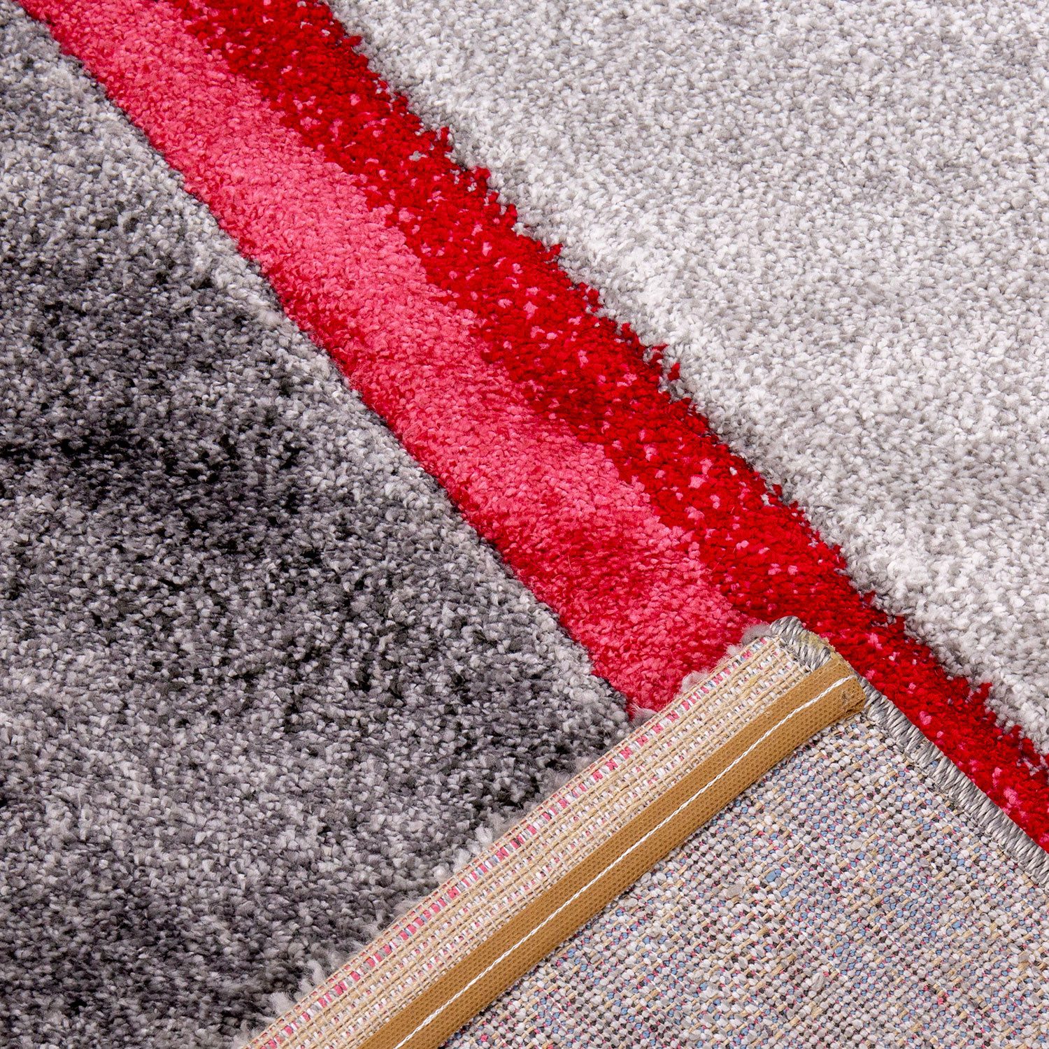 Vimoda Teppich Teppich Wohnzimmer Designer & Modern Wellen Motiv in 4 Farben, Rechteckig, Höhe: 10 mm, Teppich Wohnzimmer dicht Top Qualität auch für Schlafzimmer und Flur