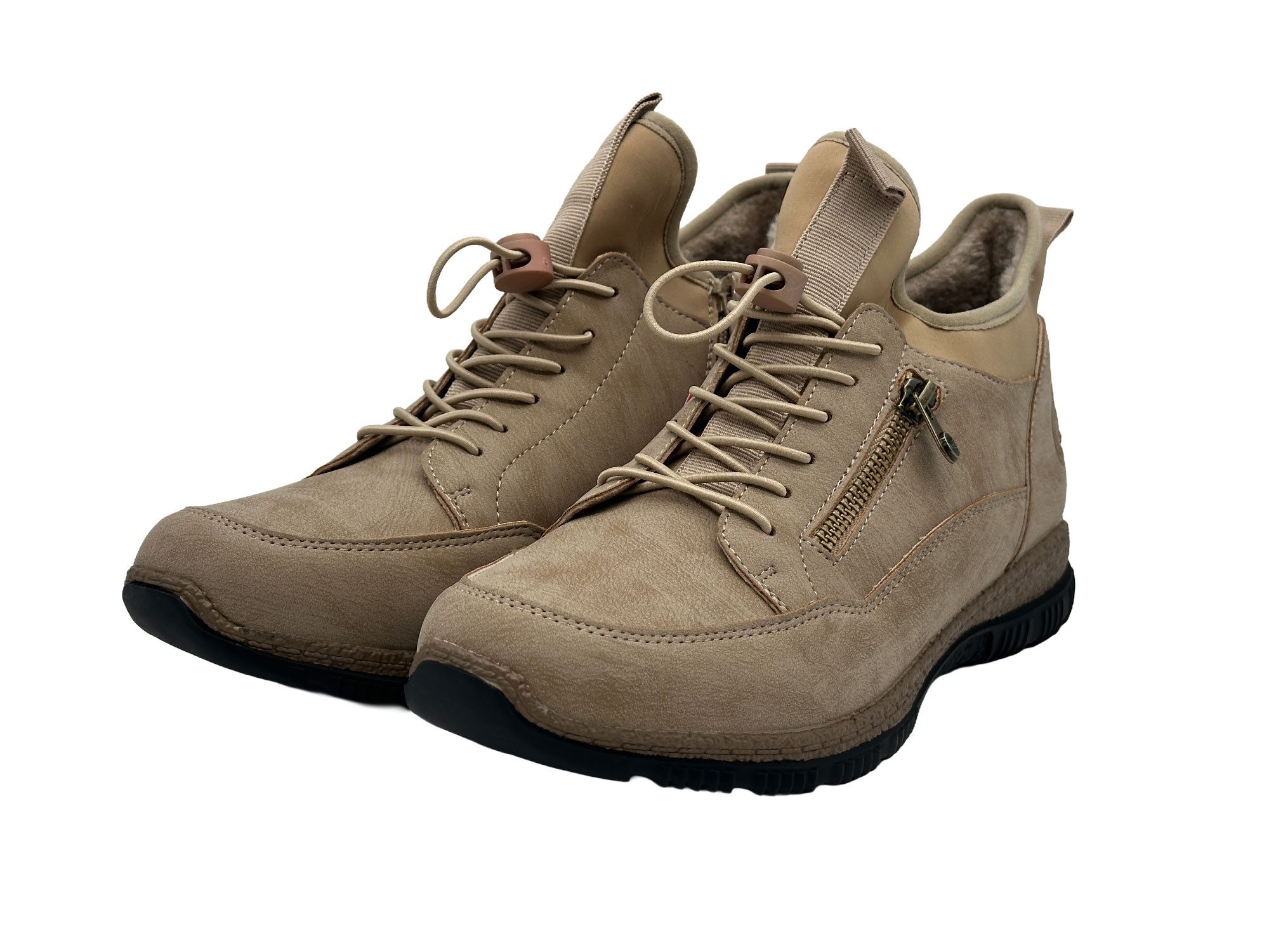 Nowaland Damen Winterstiefeletten mit Warmfutter und Profilsohle Winterstiefelette Modische Stiefeletten im sportlichen Look mit warmem Kunstfellfutter
