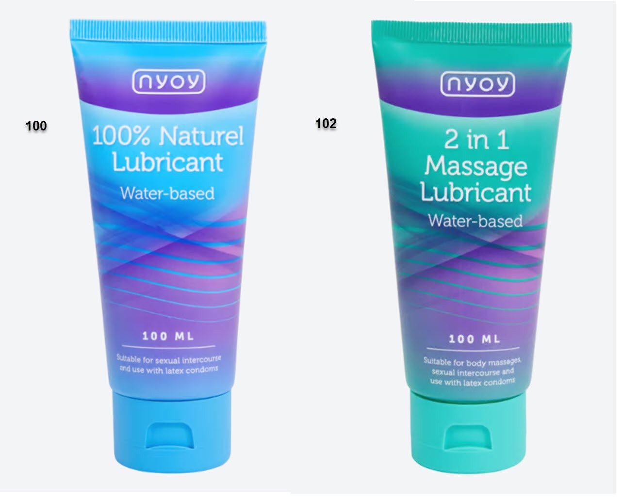 Gleit- und Massagegel Gleitmittel 100 ml in Tube NYOY